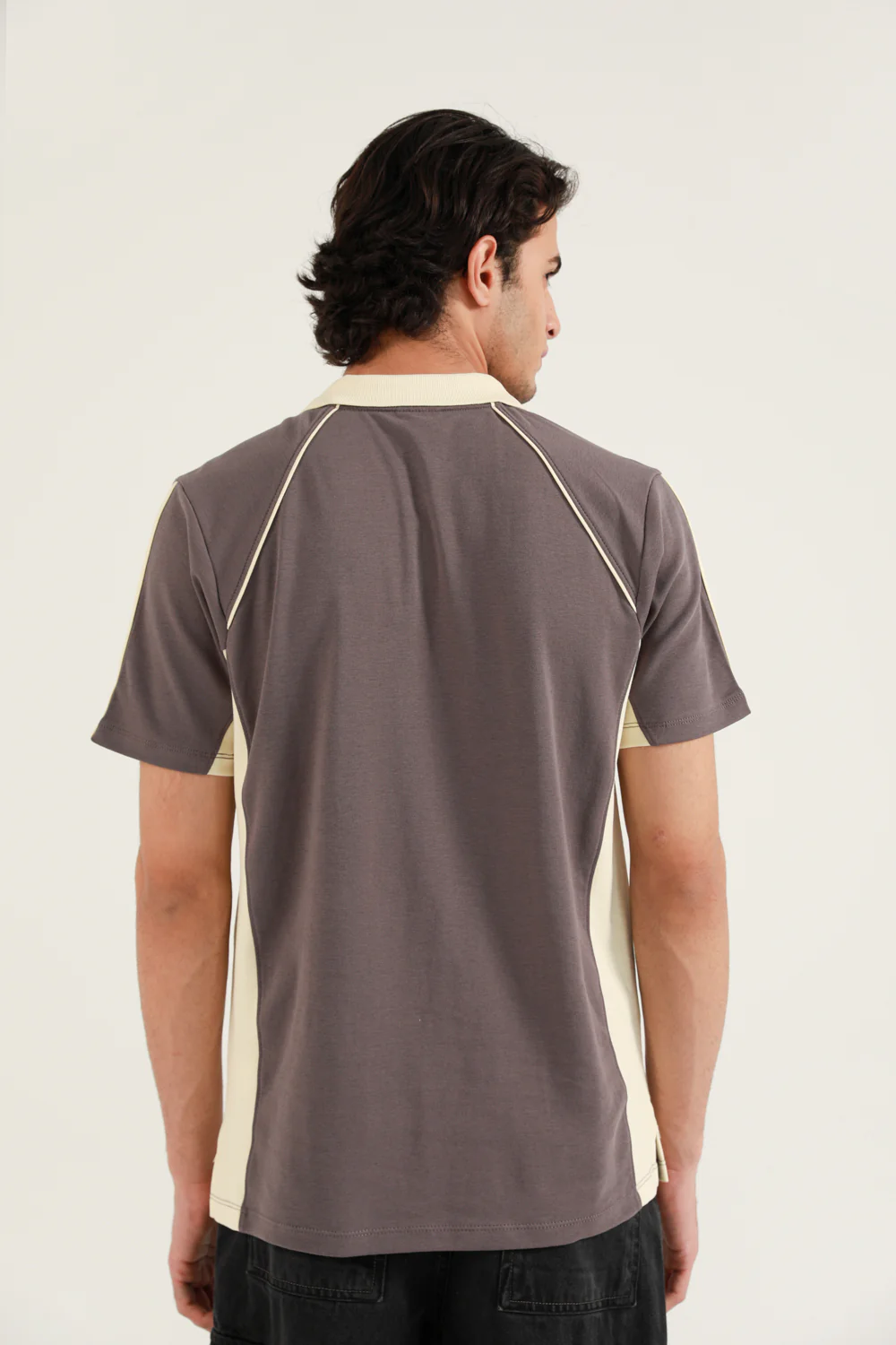 RAGLAN SLEEVE CONTRAST COLLAR POLO - Image 3