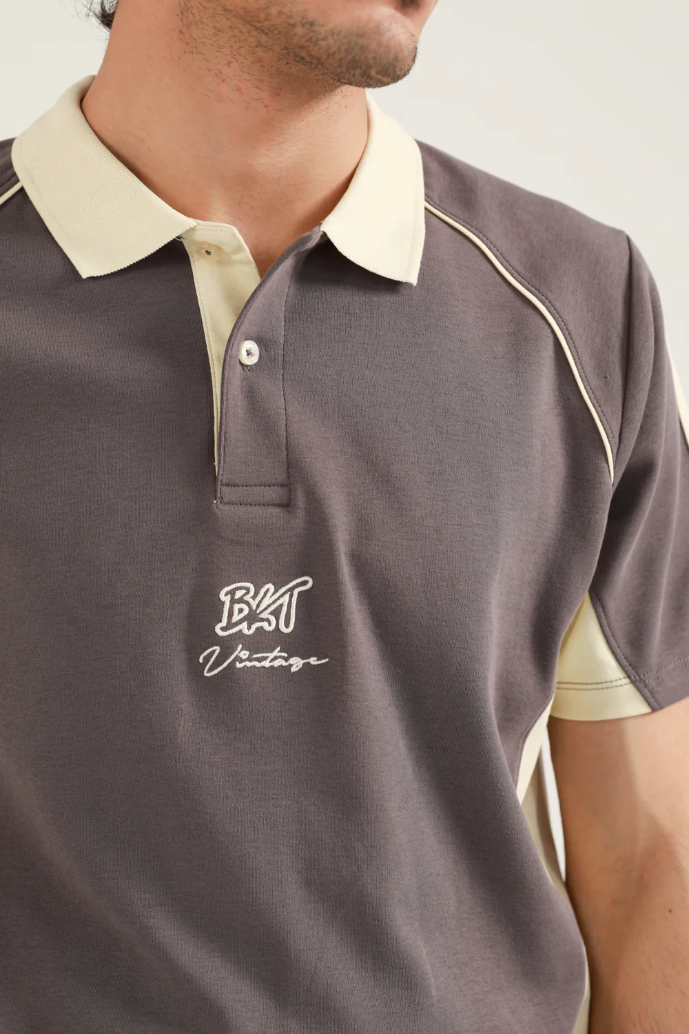 RAGLAN SLEEVE CONTRAST COLLAR POLO - Image 7