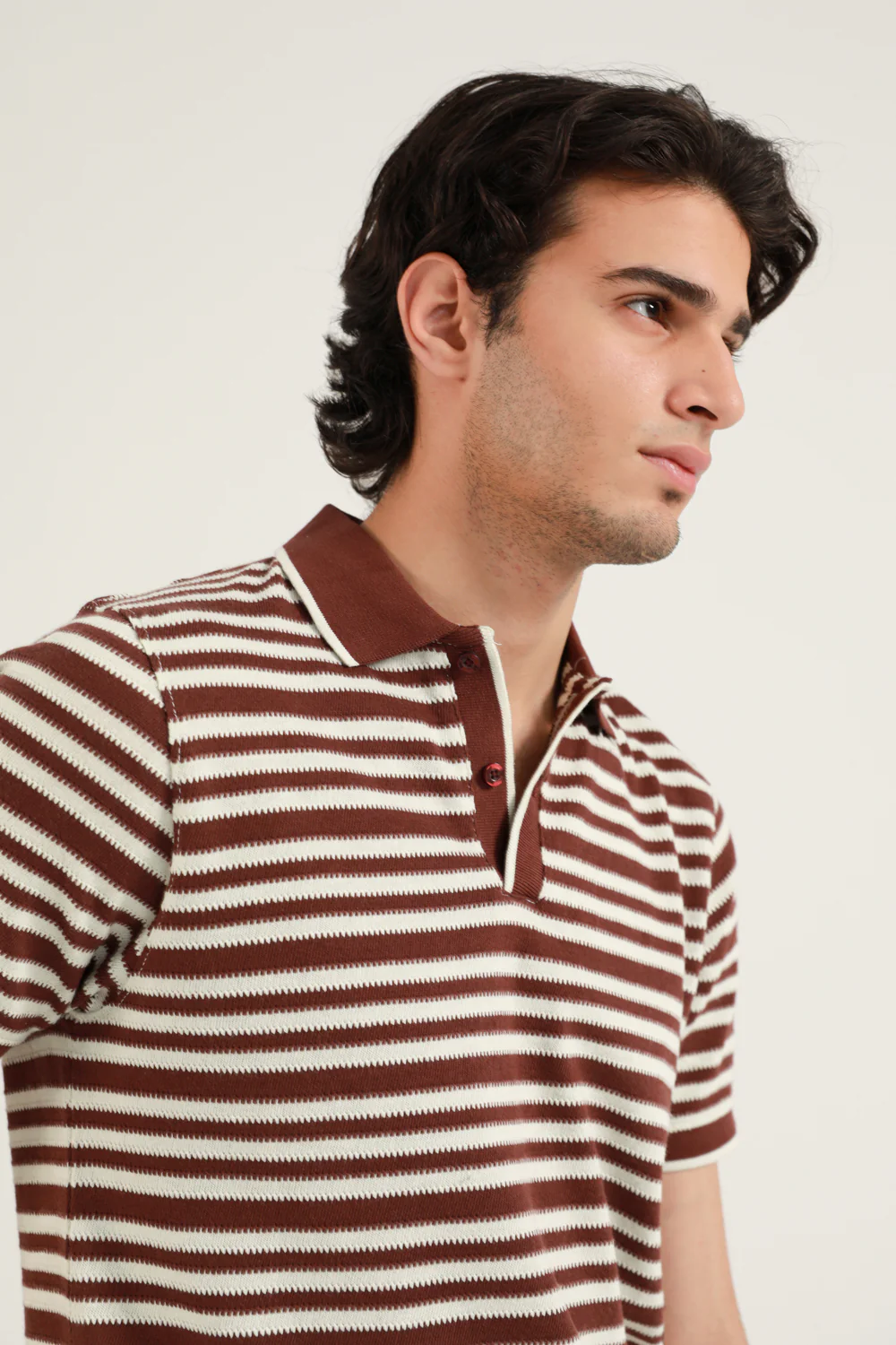TEXTURED STRIPED POLO - Image 4
