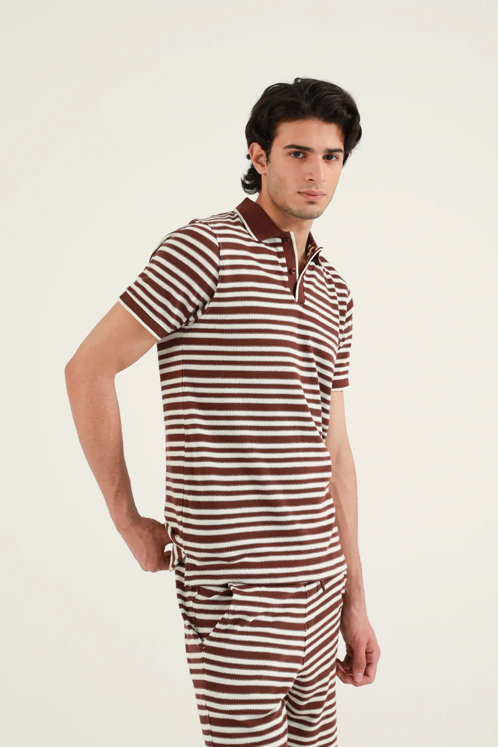 TEXTURED STRIPED POLO - Image 5