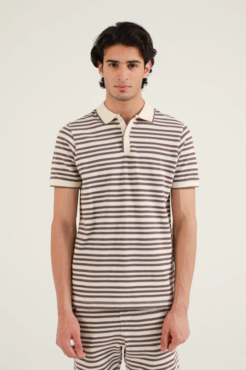 TEXTURED STRIPED POLO - Image 2
