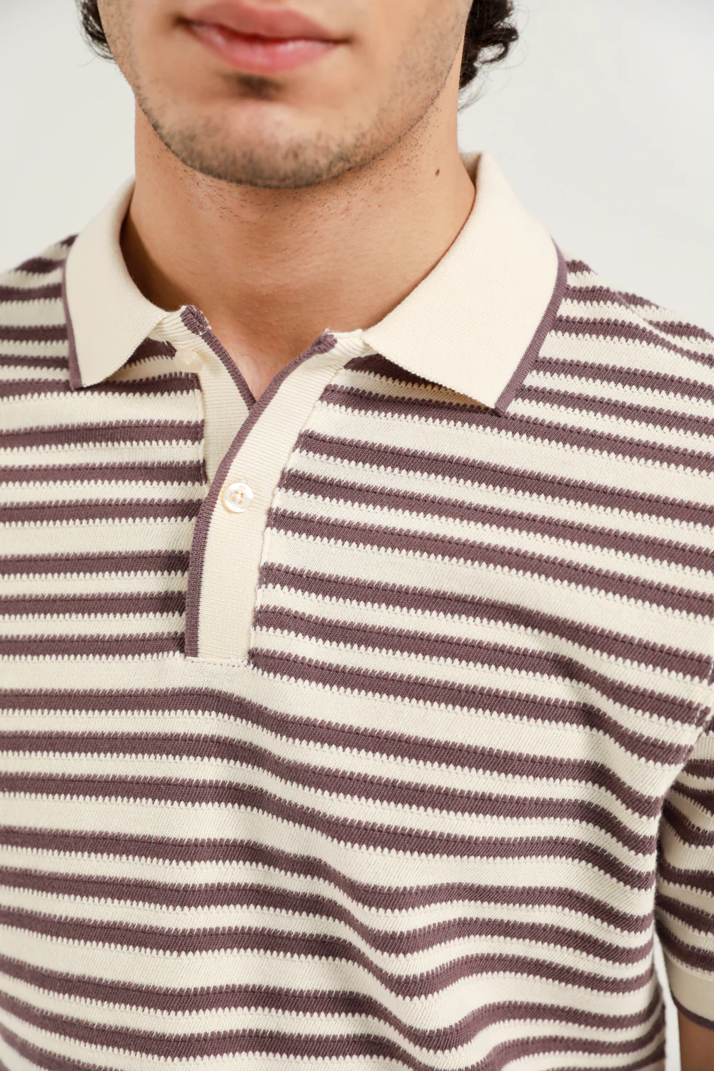 TEXTURED STRIPED POLO - Image 4