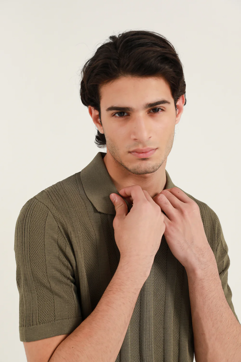 TEXTURED STRIPED KNITTED POLO - Image 6