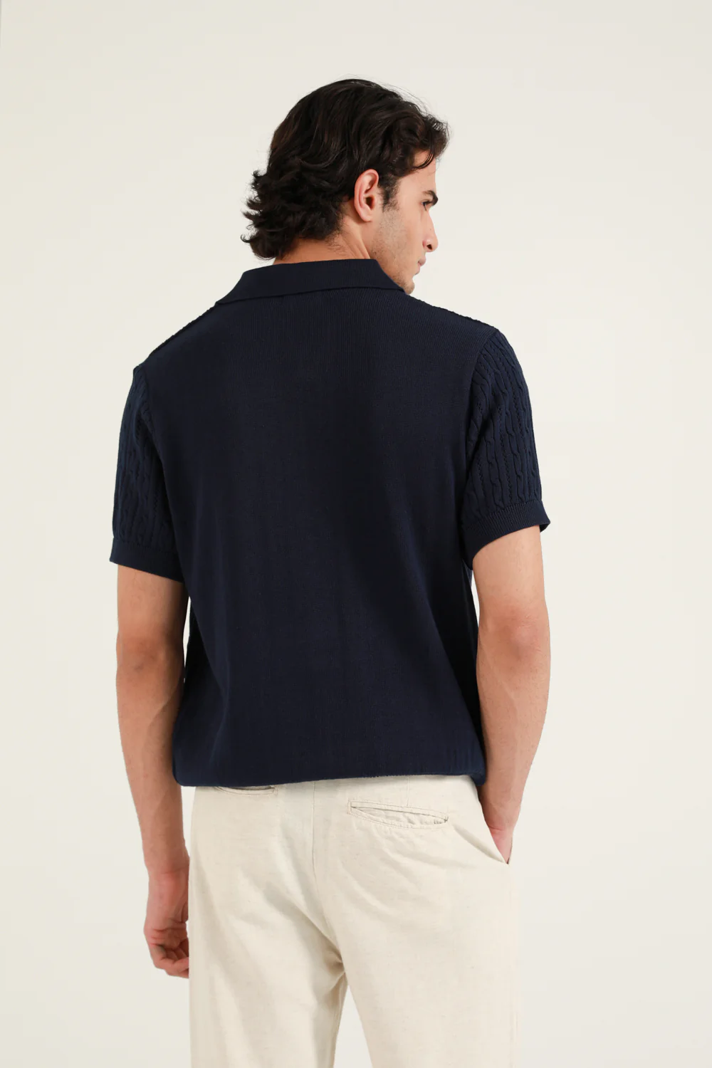 JOHNNY COLLAR TEXTURED KNITTED POLO - Image 4