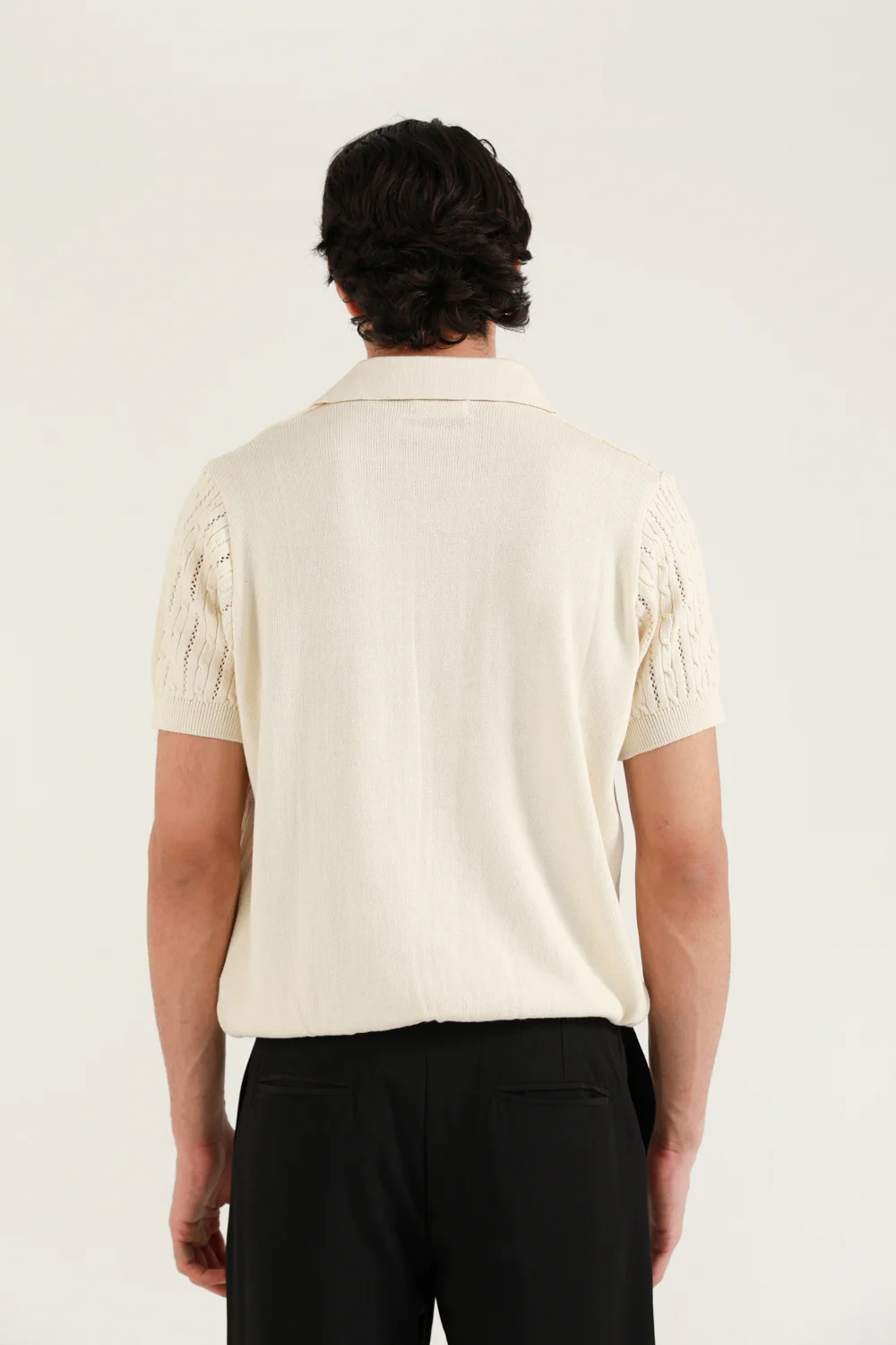 JOHNNY COLLAR TEXTURED KNITTED POLO - Image 4