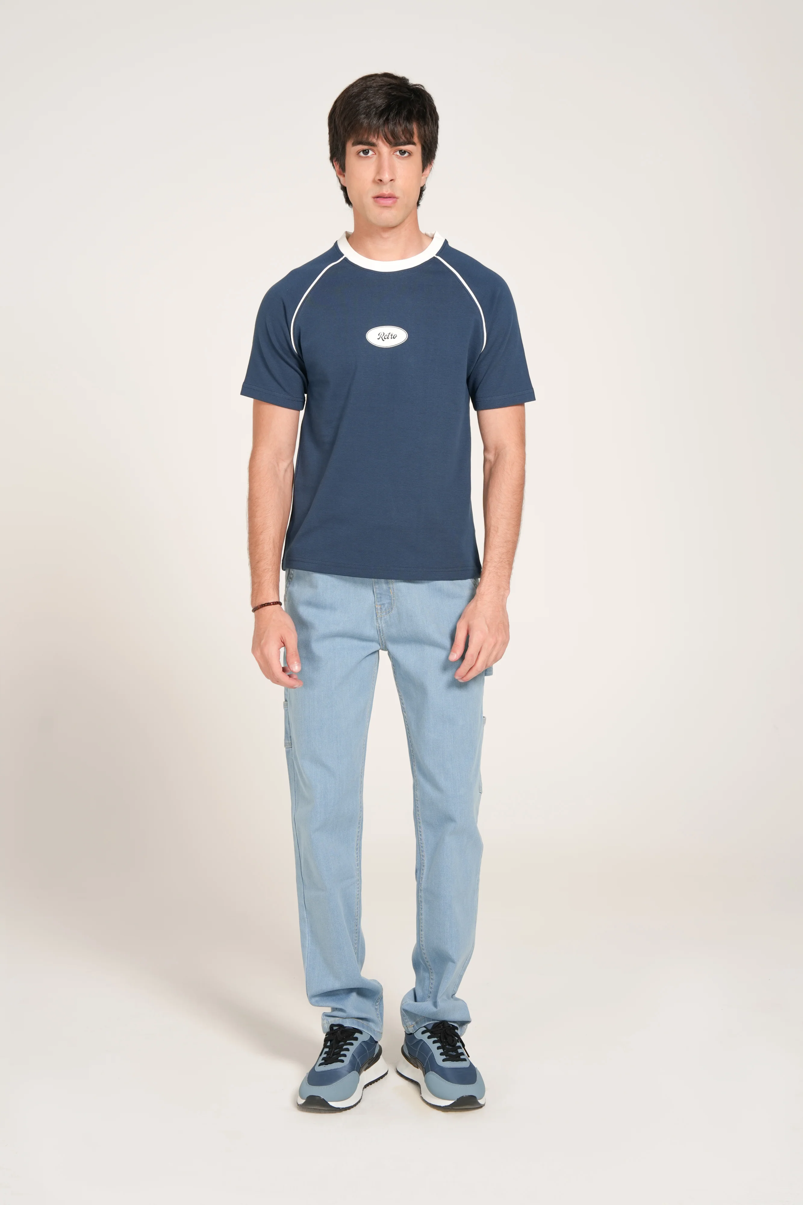 SLIM CROPPED TEXTURED TEE
