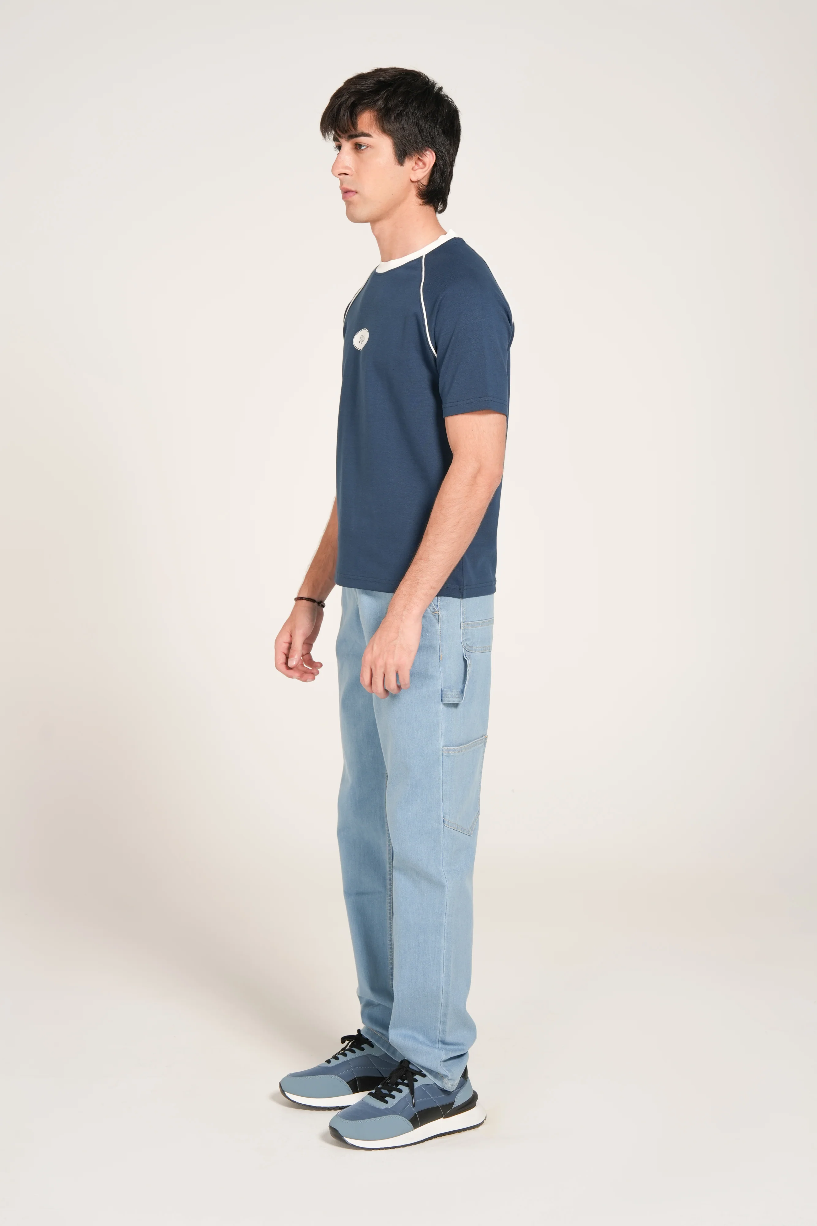 SLIM CROPPED TEXTURED TEE - Image 2
