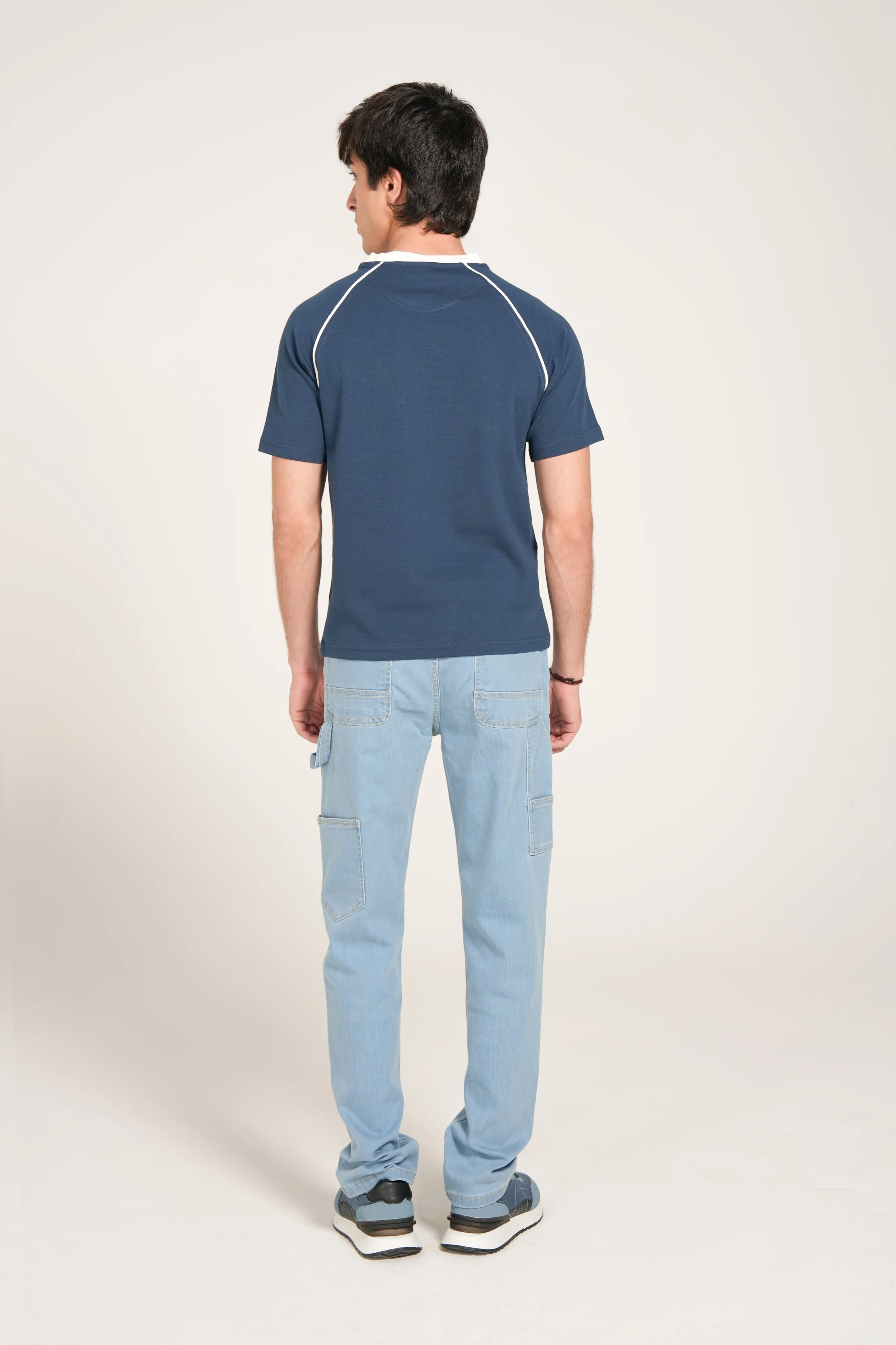 SLIM CROPPED TEXTURED TEE - Image 3