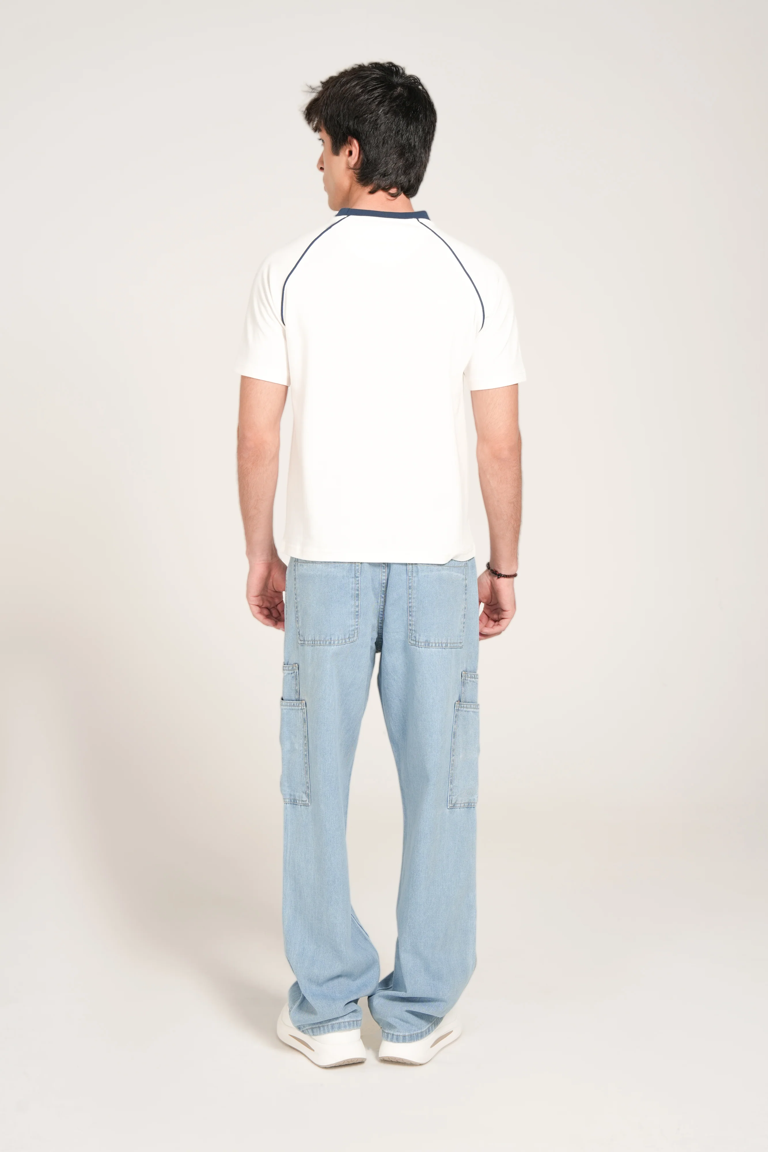 SLIM CROPPED TEXTURED TEE - Image 3