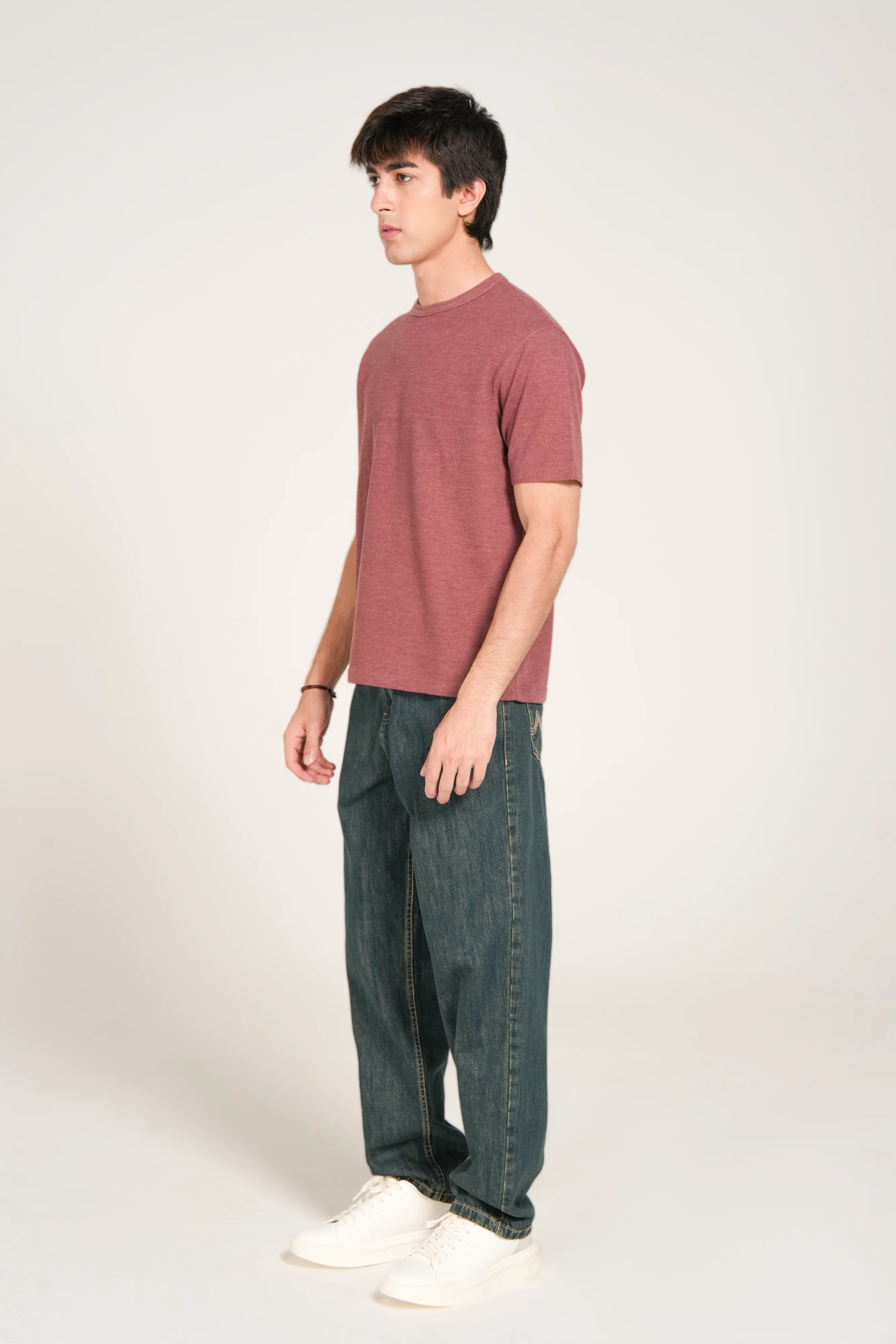 TEXTURED MELANGE TEE - Image 2