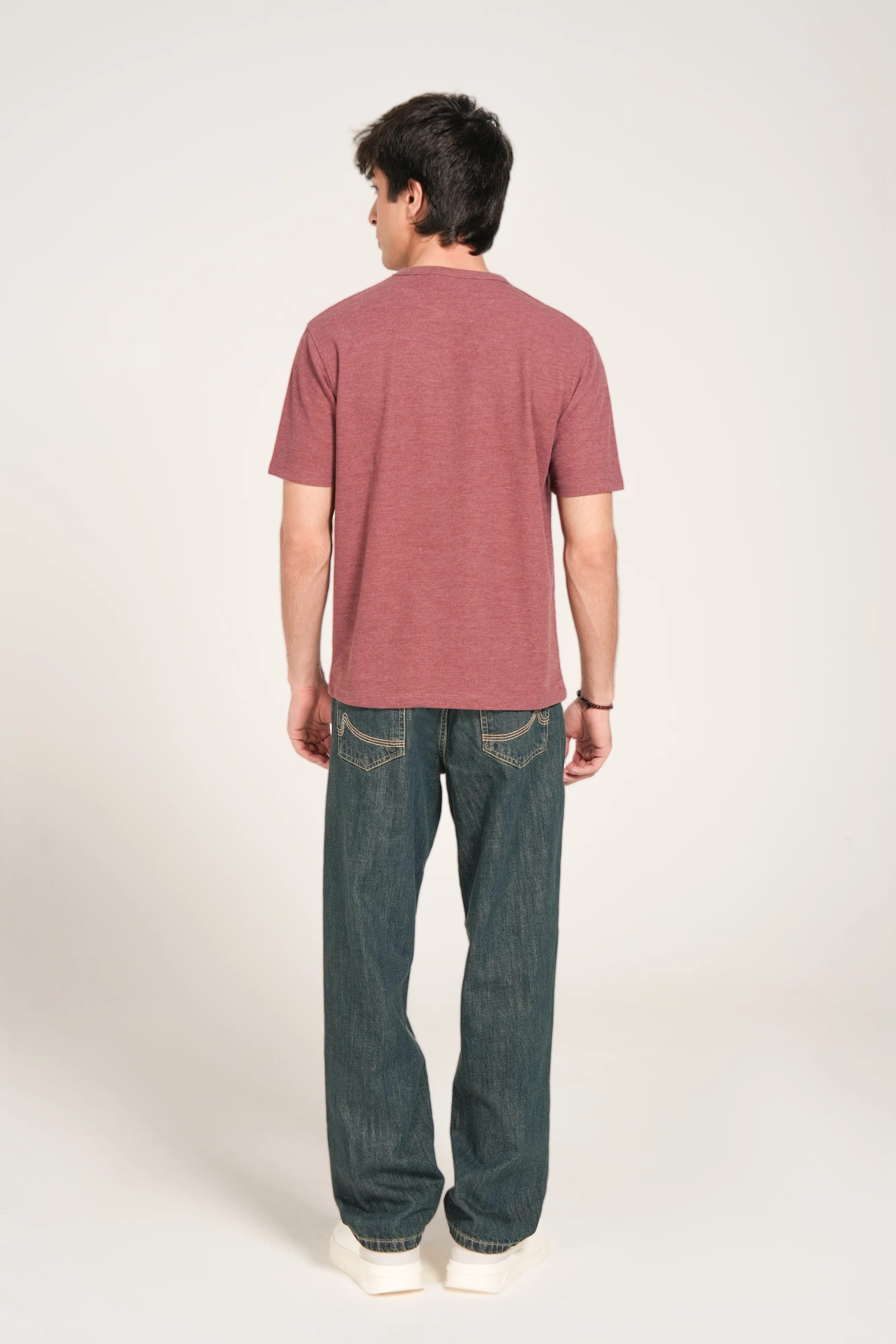 TEXTURED MELANGE TEE - Image 3