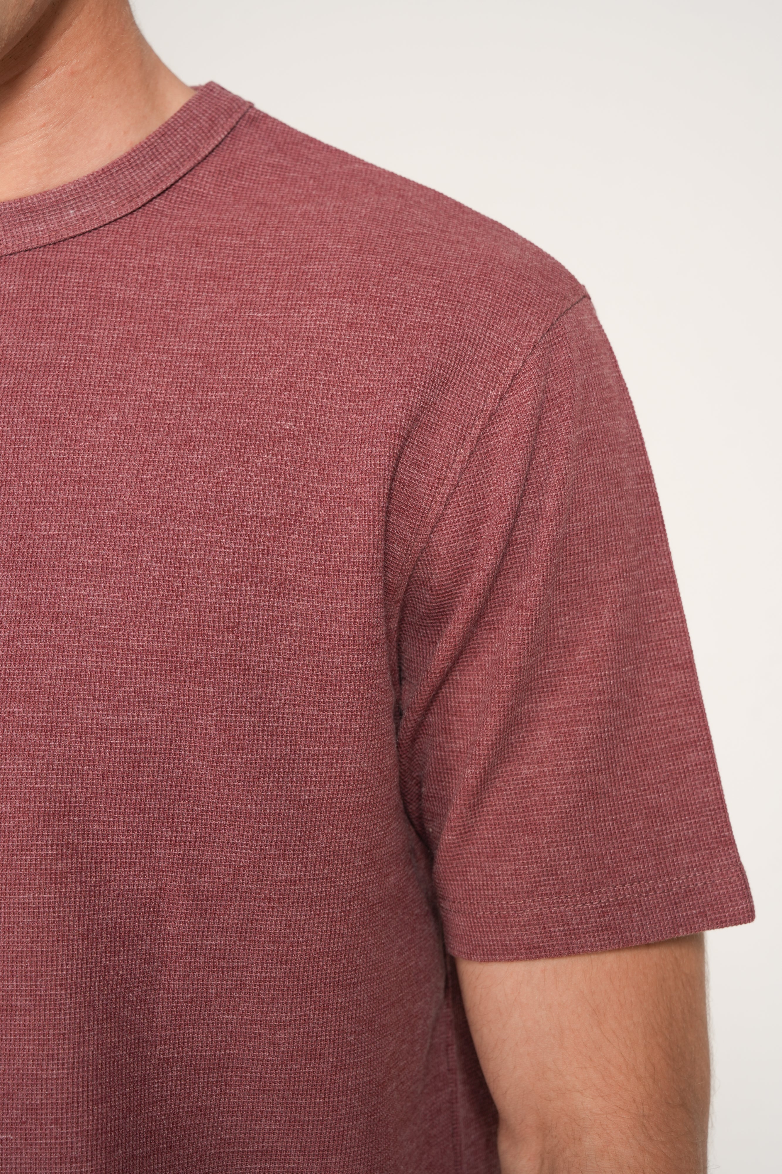 TEXTURED MELANGE TEE - Image 4