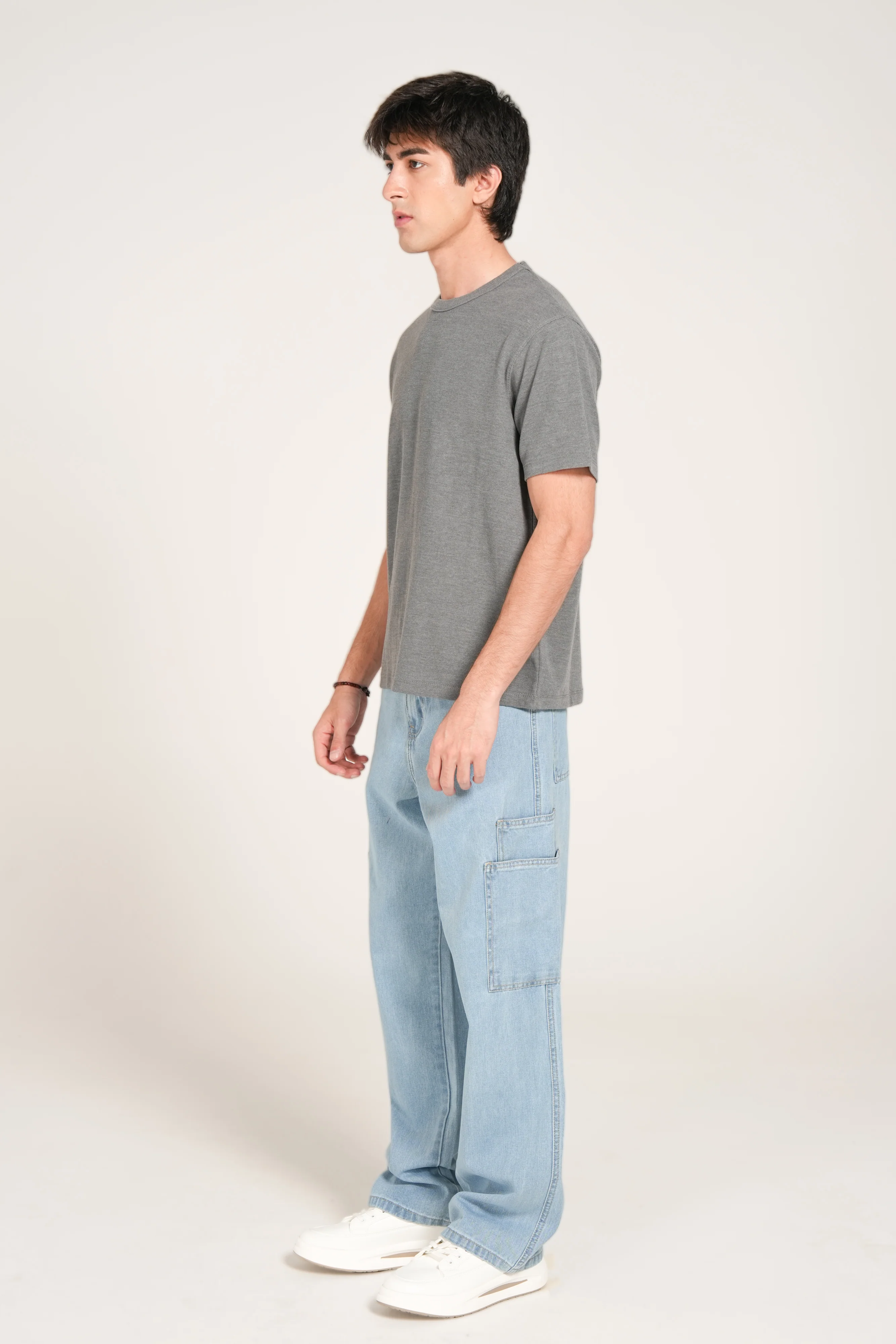 TEXTURED MELANGE TEE - Image 2