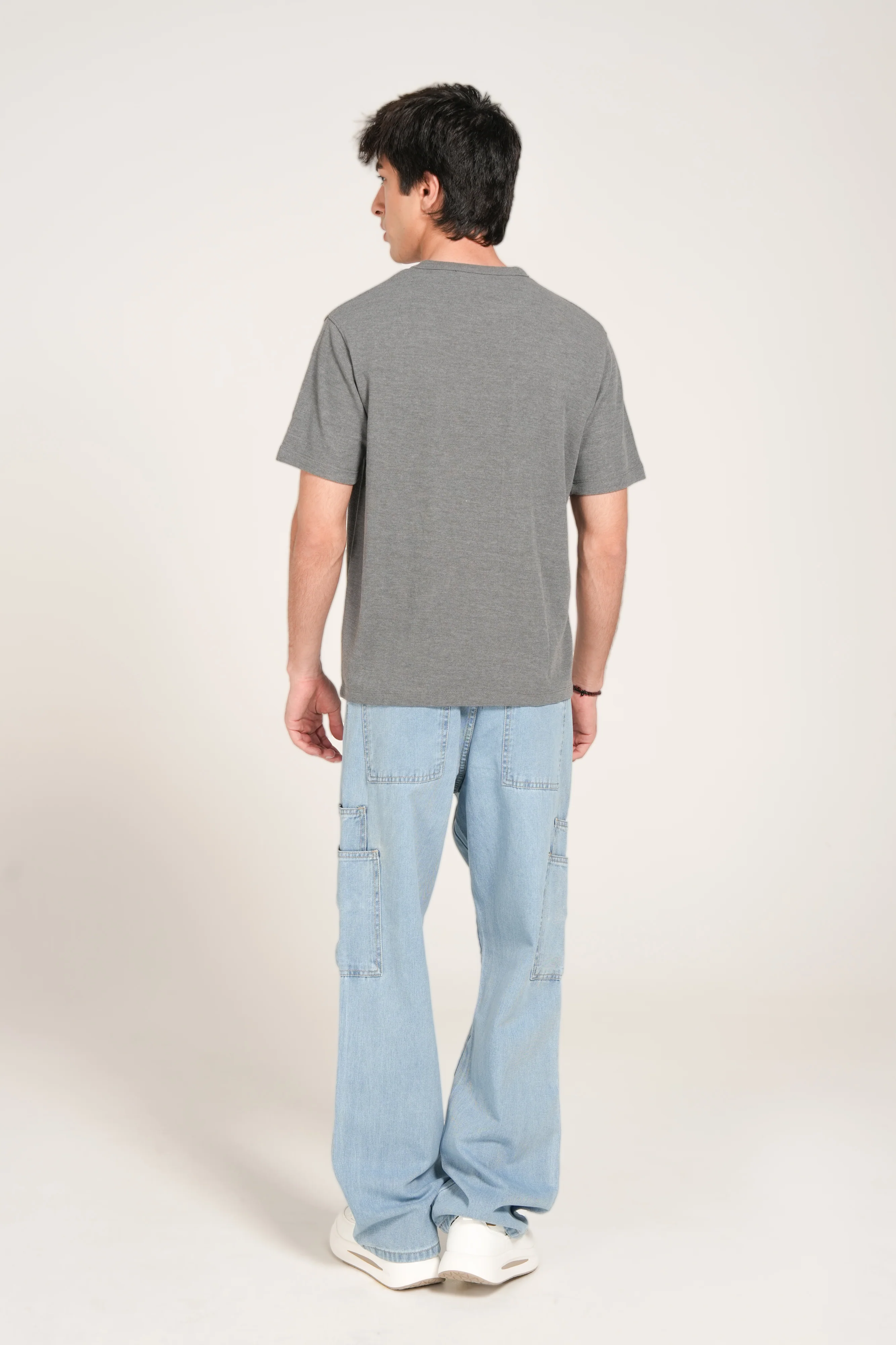 TEXTURED MELANGE TEE - Image 3
