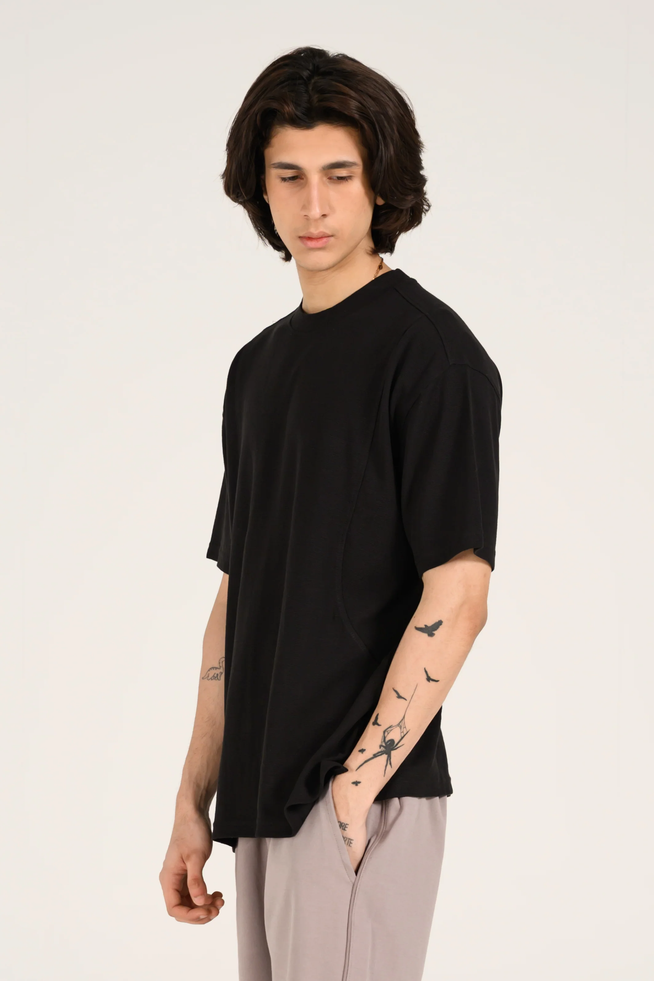 BAGGY FIT TEXTURED MODAL TEE - Image 2