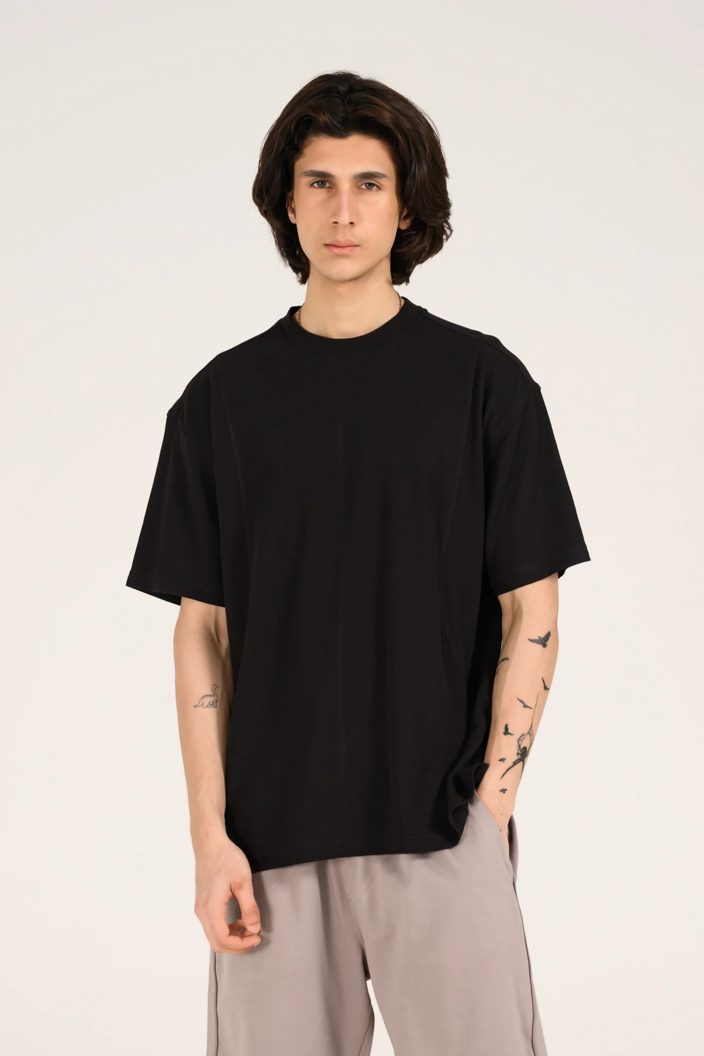 BAGGY FIT TEXTURED MODAL TEE - Image 4