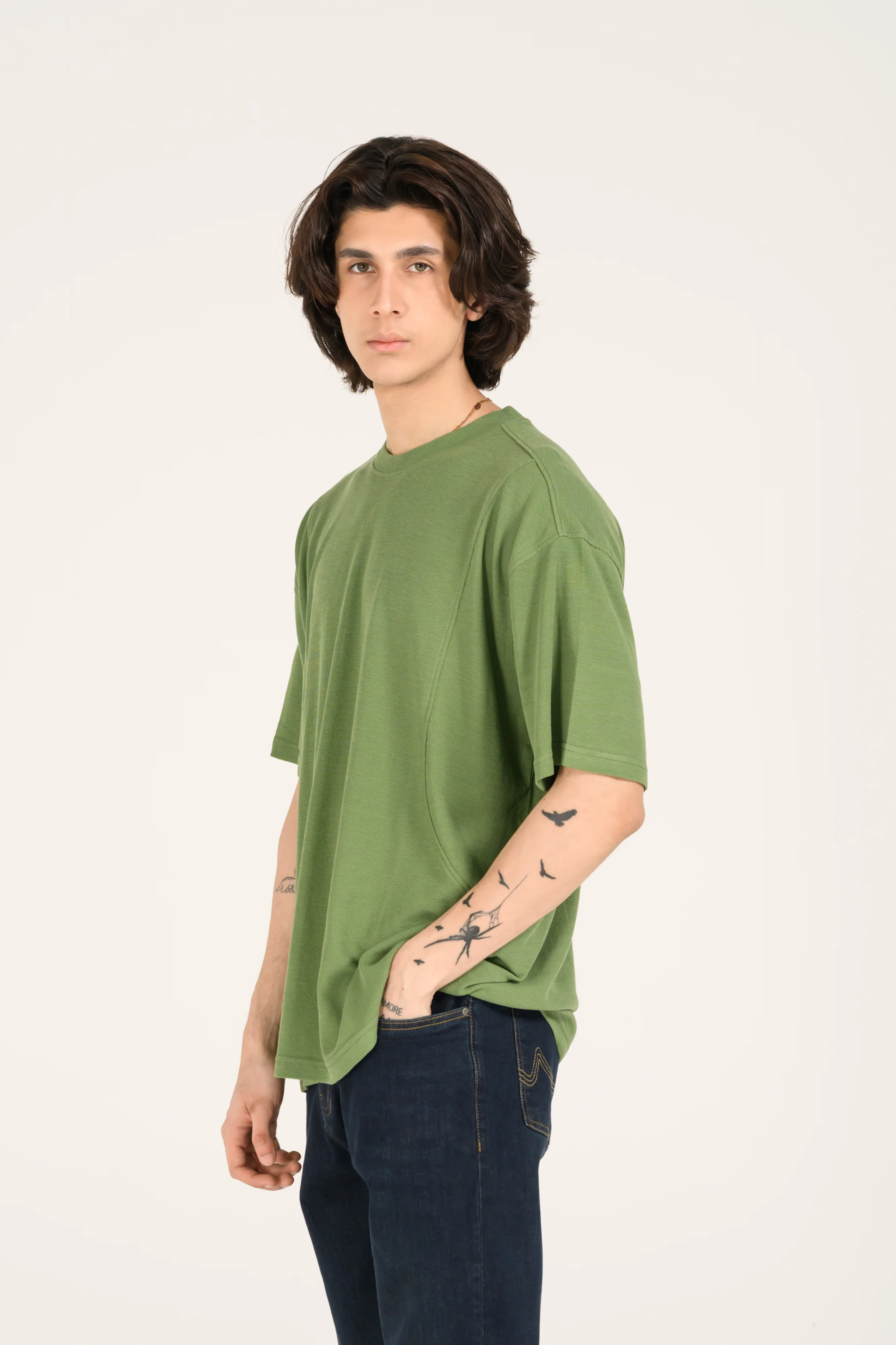 BAGGY FIT TEXTURED MODAL TEE - Image 2