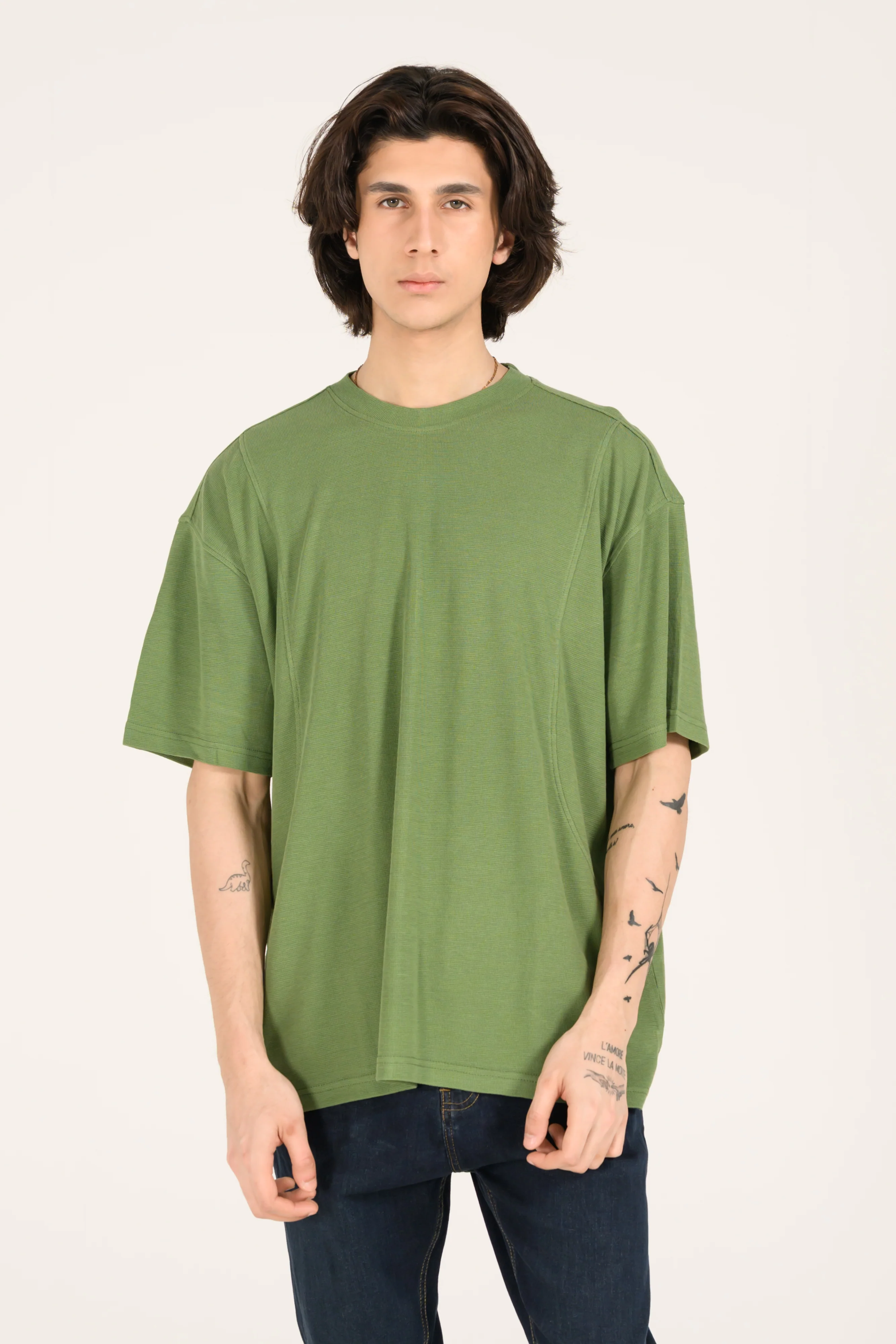 BAGGY FIT TEXTURED MODAL TEE - Image 4
