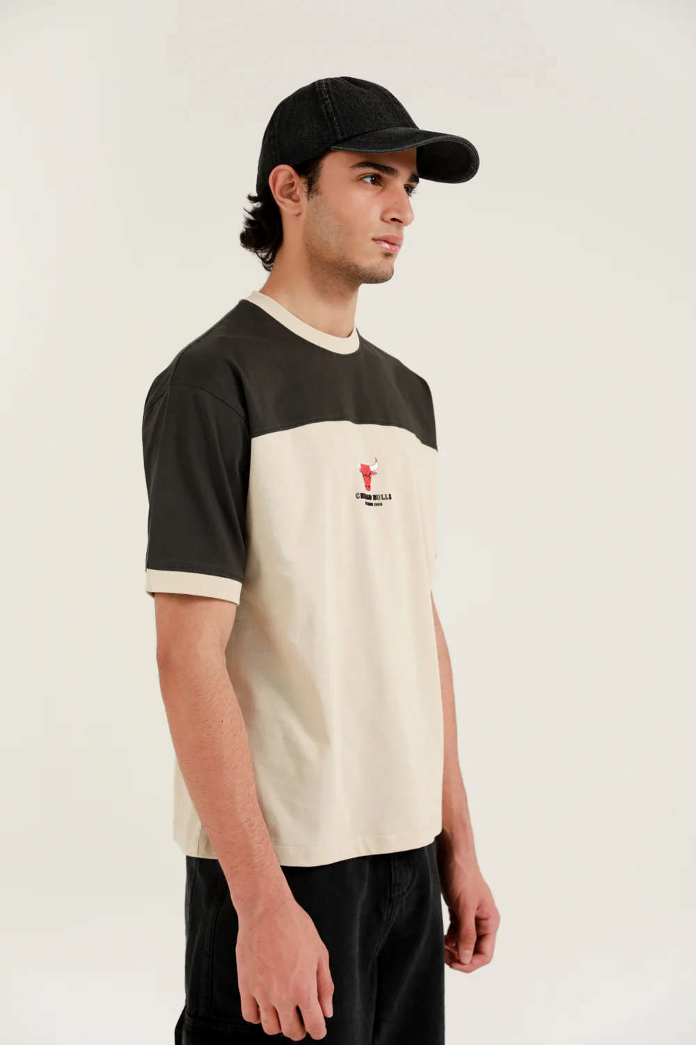 RELAXED FIT CONTRAST PANEL TEE - Image 6