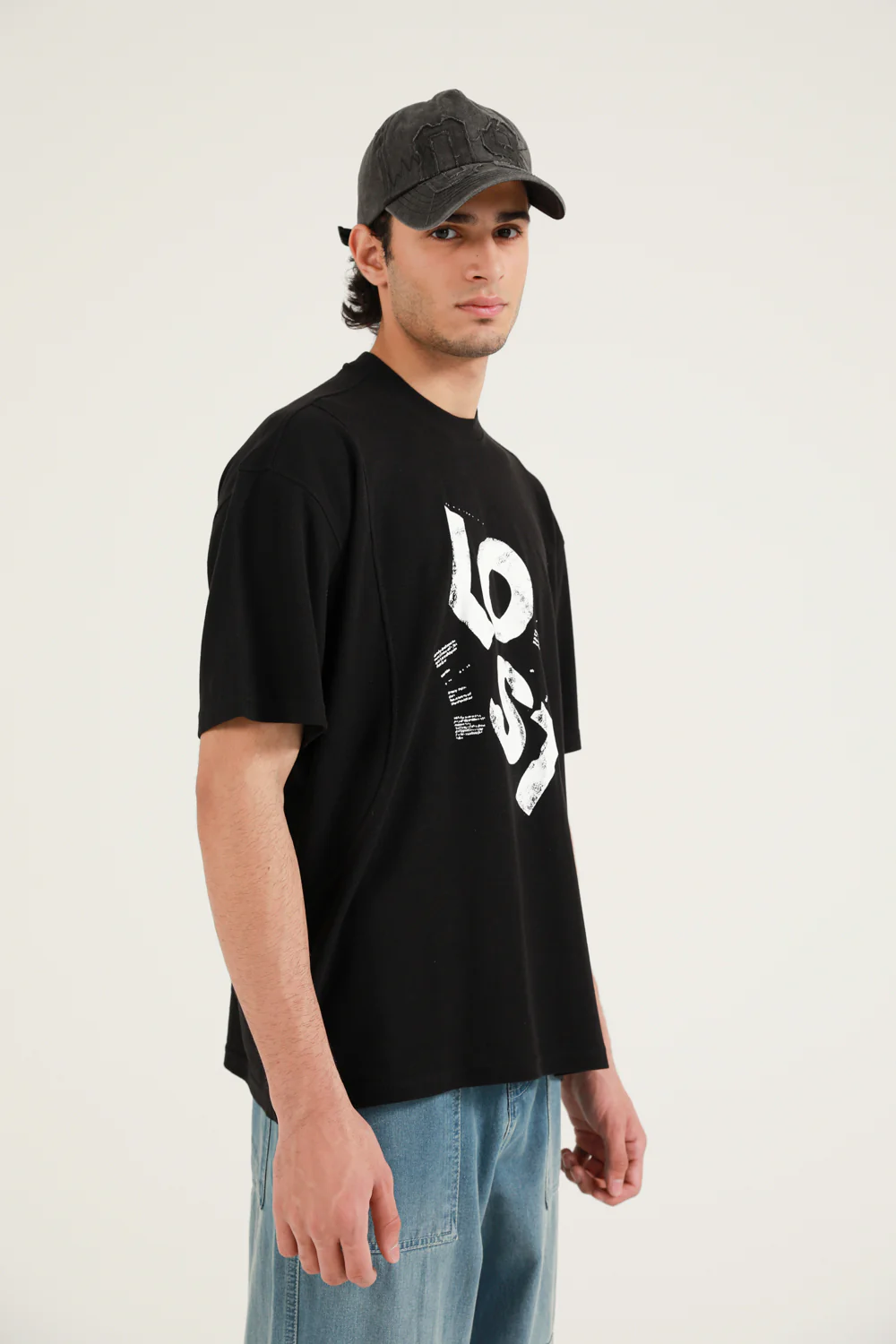 BAGGY FIT GRAPHIC MODAL TEE - Image 4