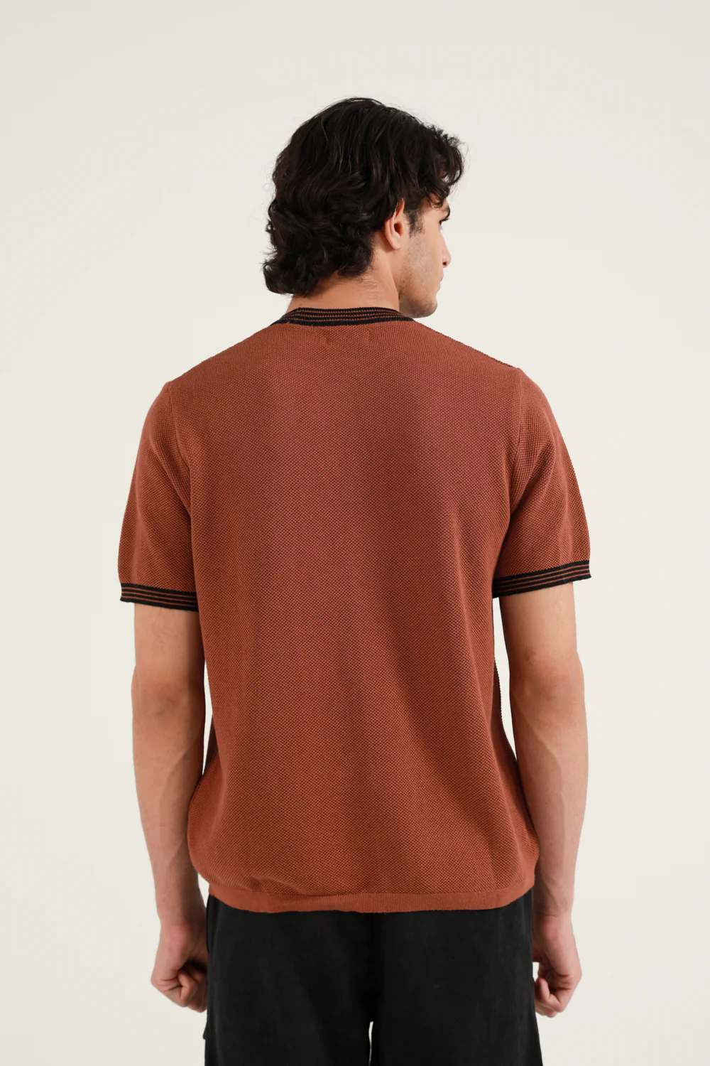 TEXTURED RINGER KNITTED TEE - Image 3