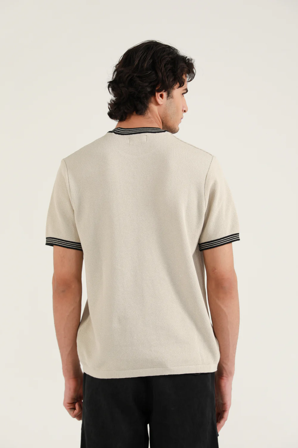 TEXTURED RINGER KNITTED TEE - Image 3