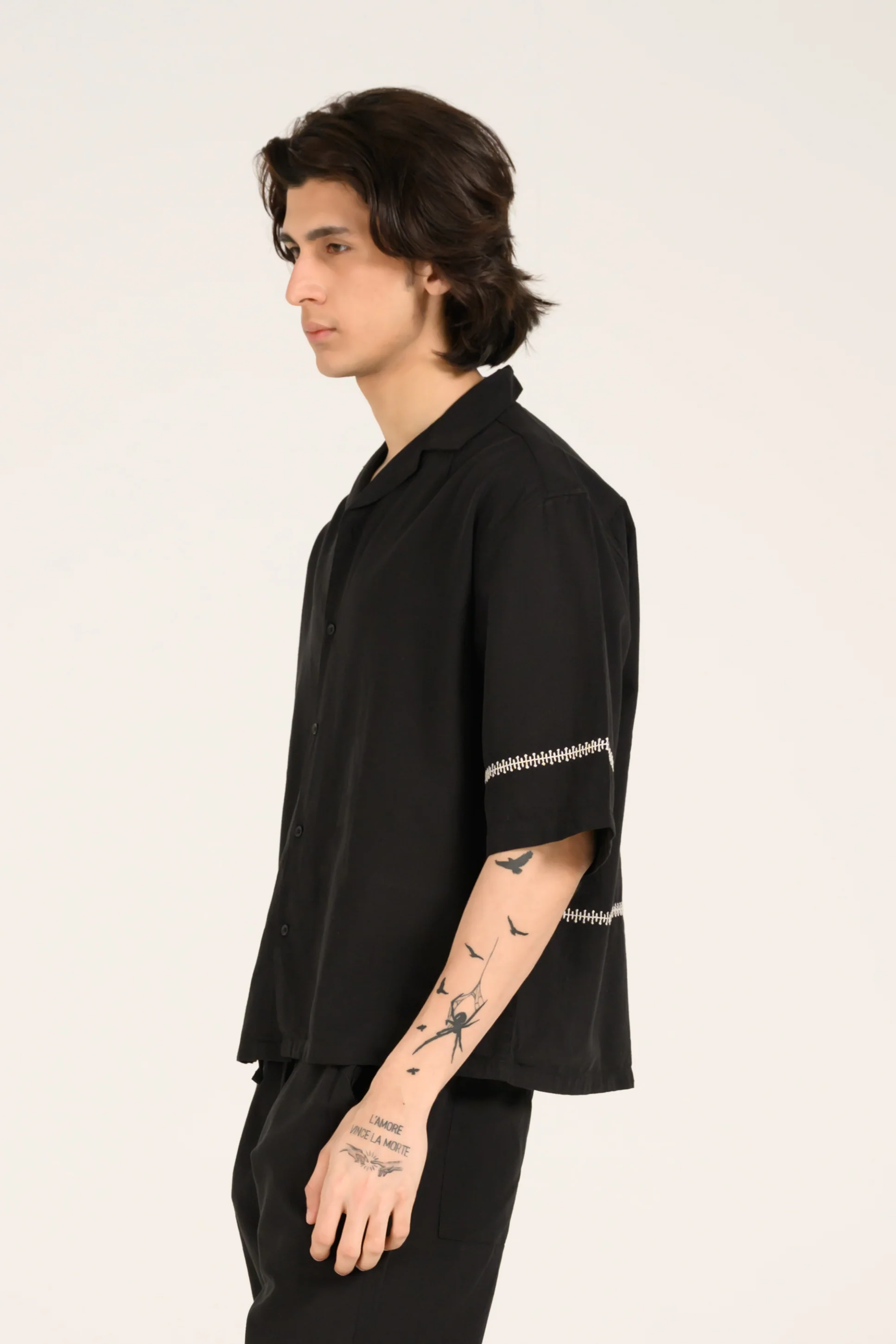 BOXY FIT RESORT COLLAR SHIRT - Image 5