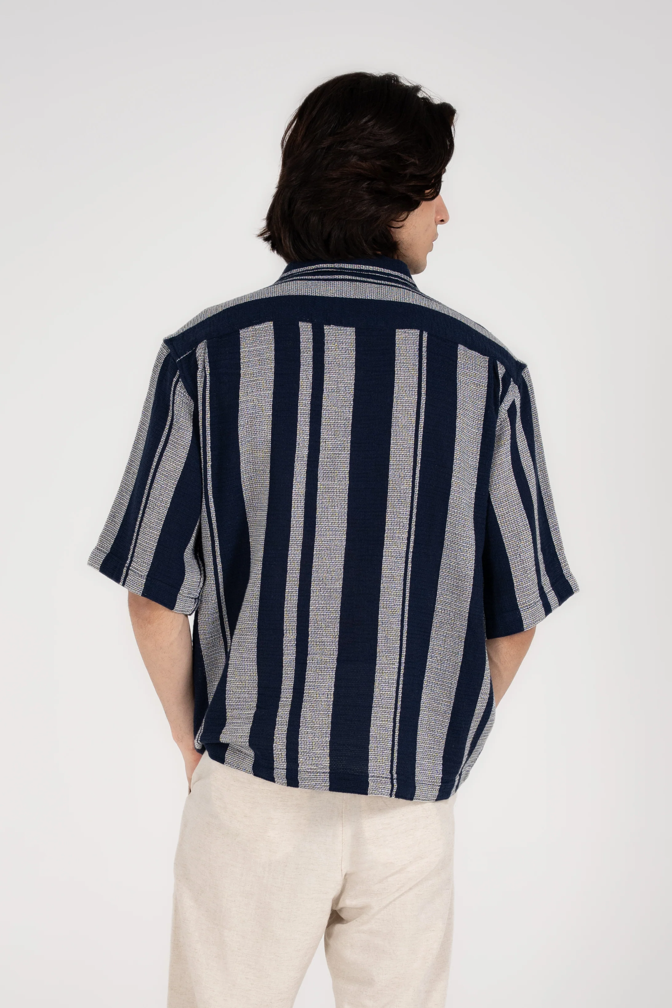 BAGGY FIT TEXTURED STRIPED SHIRT - Image 2