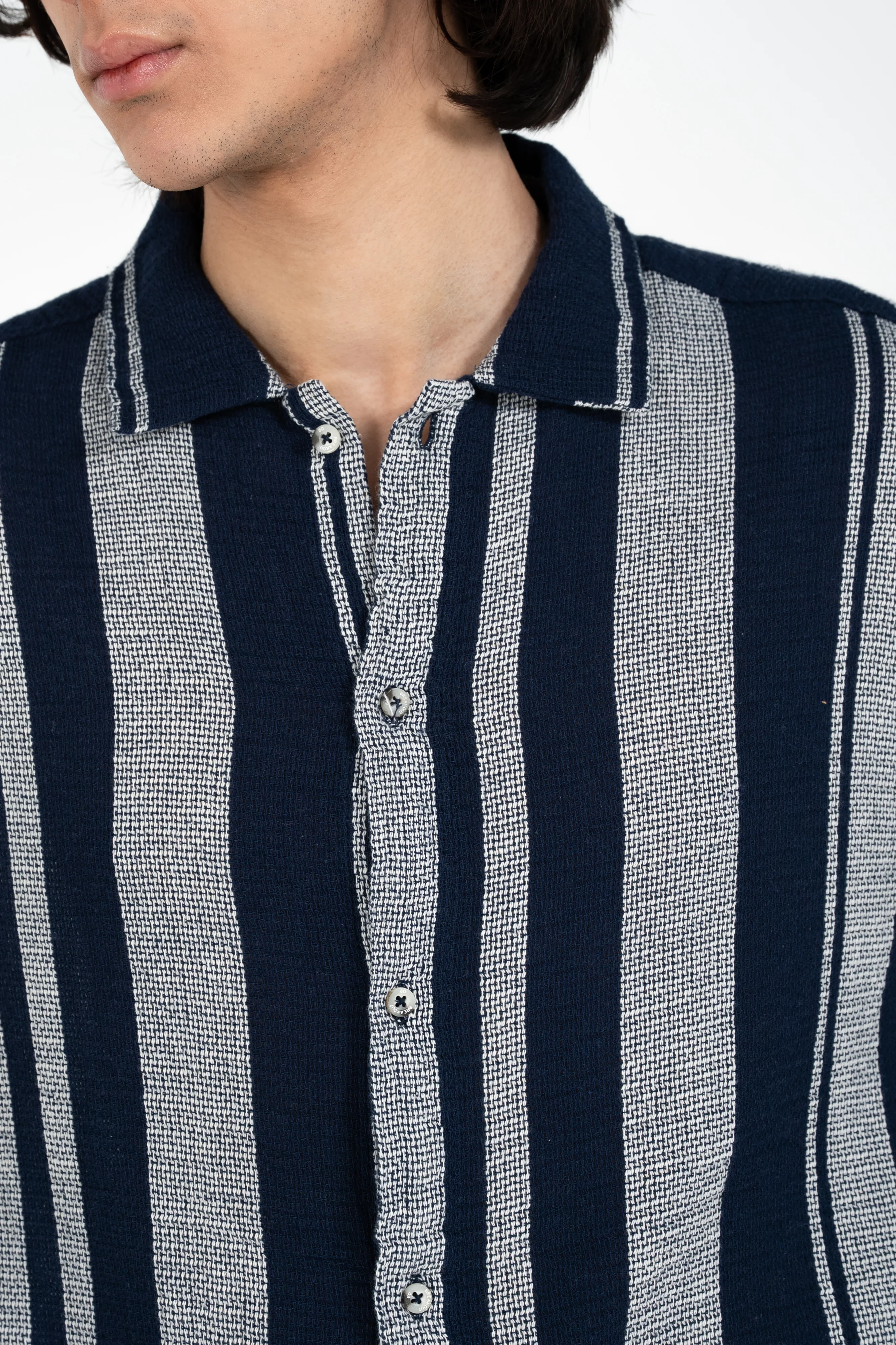 BAGGY FIT TEXTURED STRIPED SHIRT - Image 5