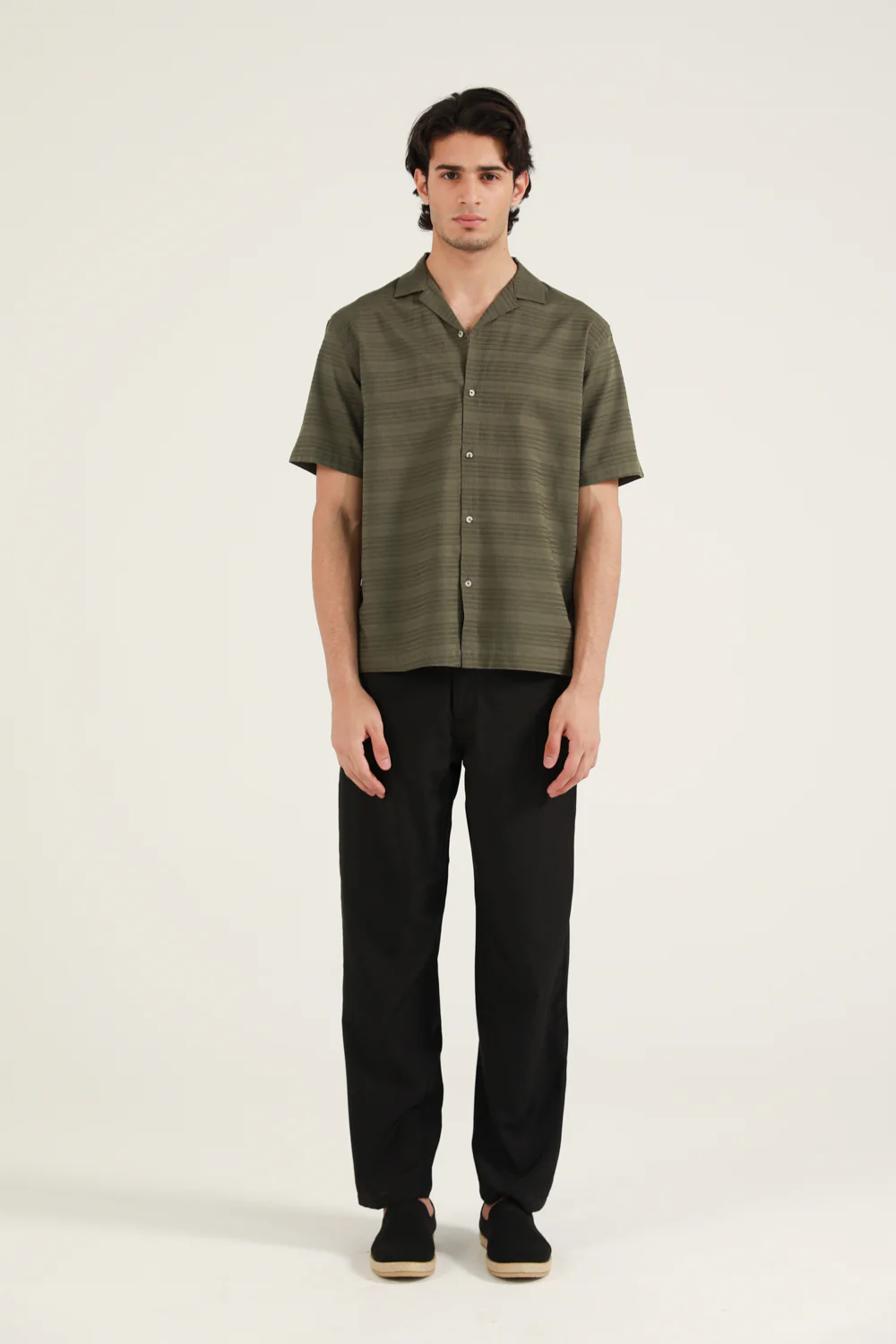 RELAXED FIT DOBBY SHIRT