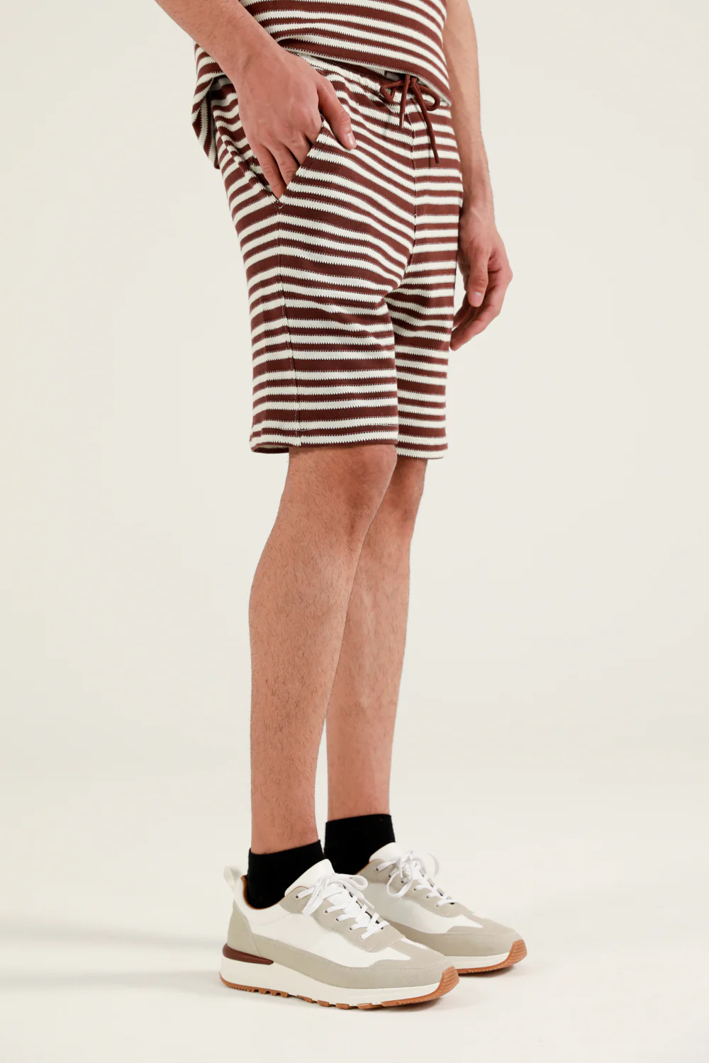 TEXTURED STRIPED SHORTS - Image 2