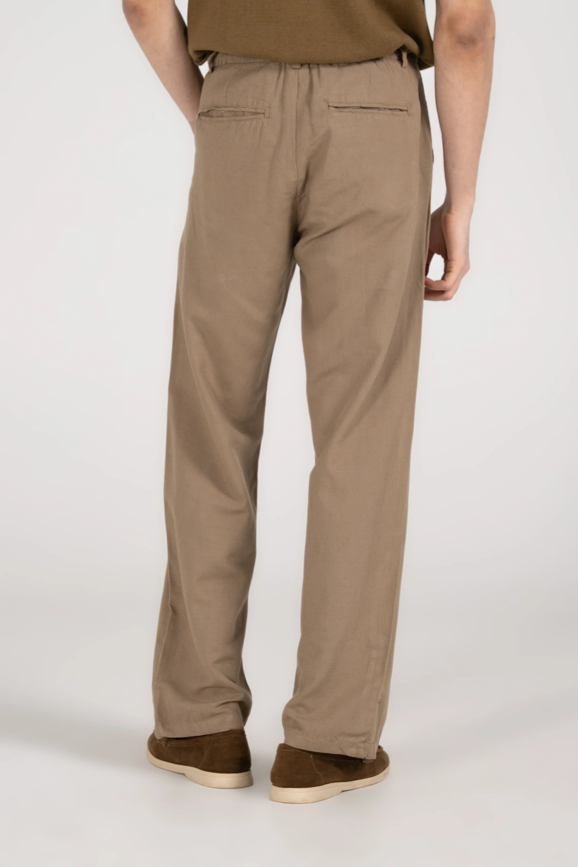 LINEN TROUSER WITH ADJUSTABLE WAIST - Image 3