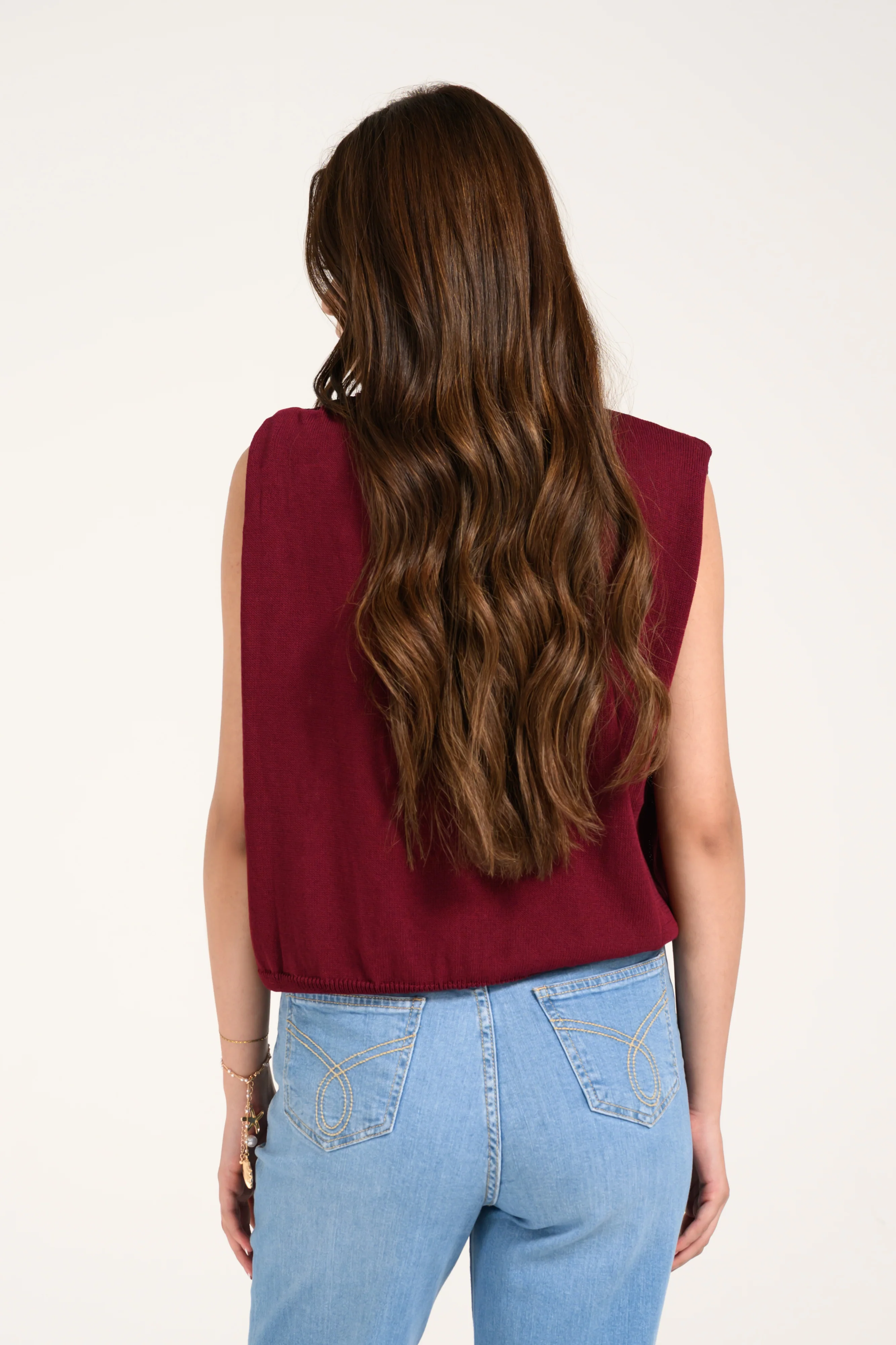KNITTED TOP WITH ELASTICATED HEM - Image 5