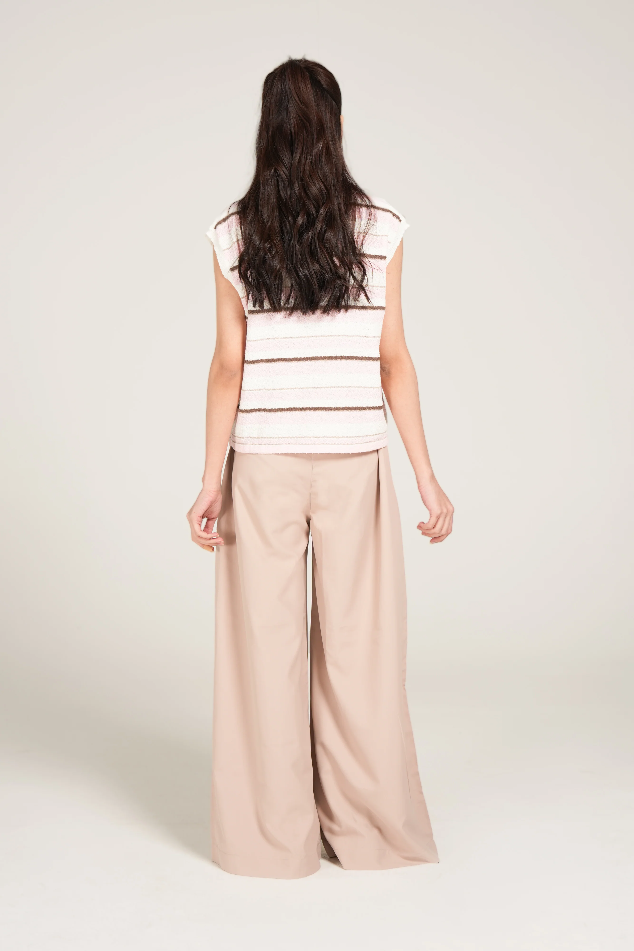 STRIPED POLO KNIT TOP - Image 3