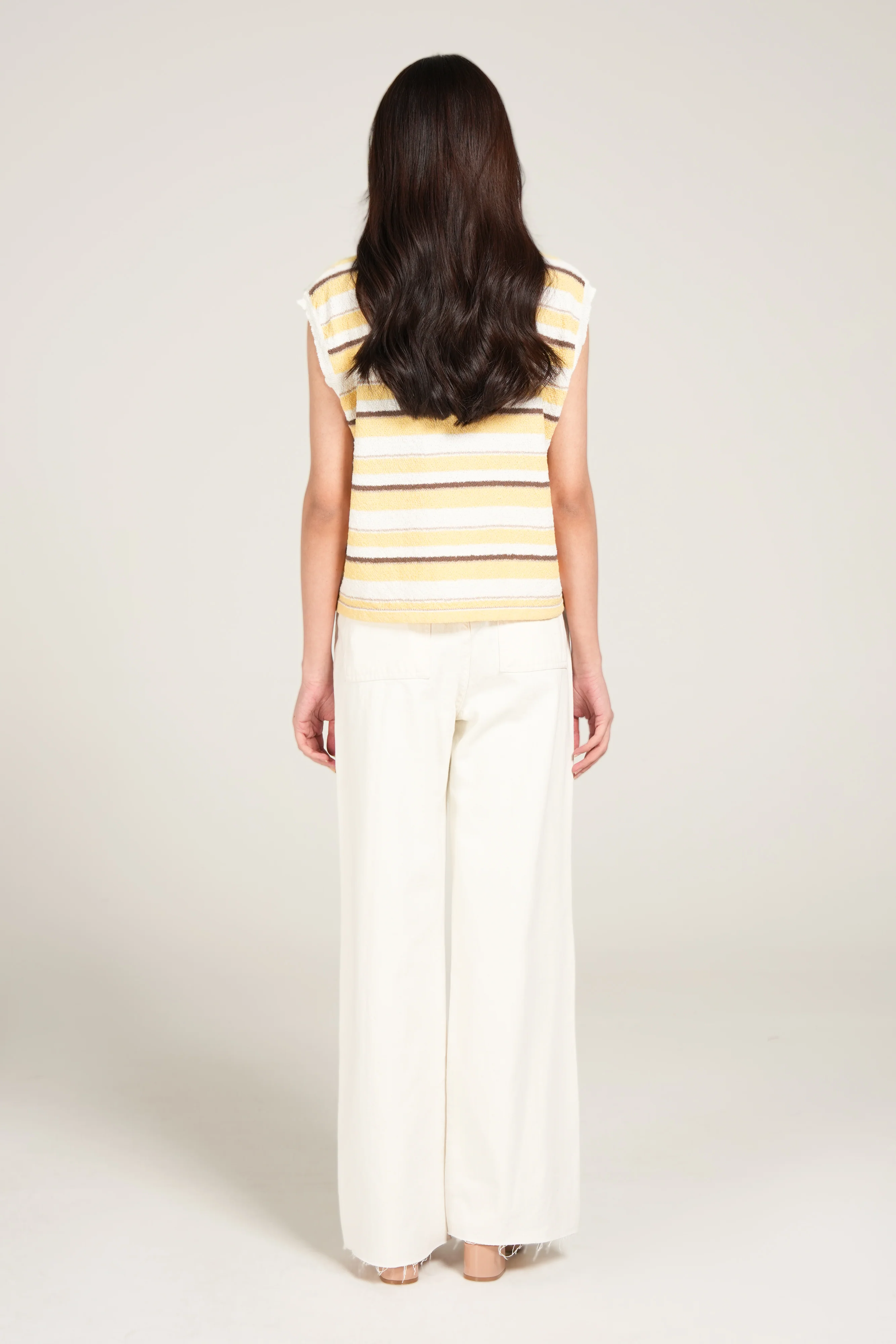 STRIPED POLO KNIT TOP - Image 3