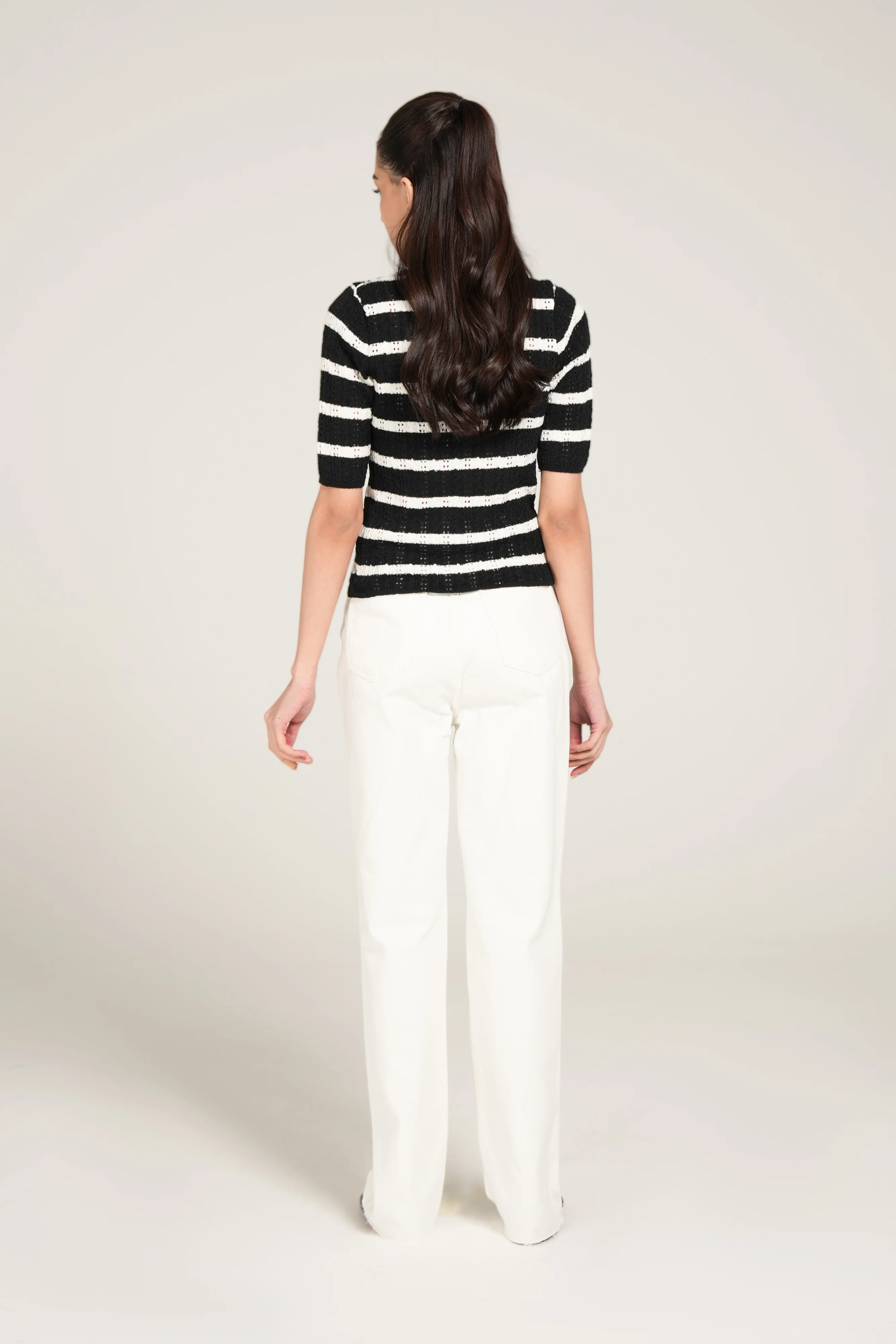 STRIPED KNIT TOP - Image 3