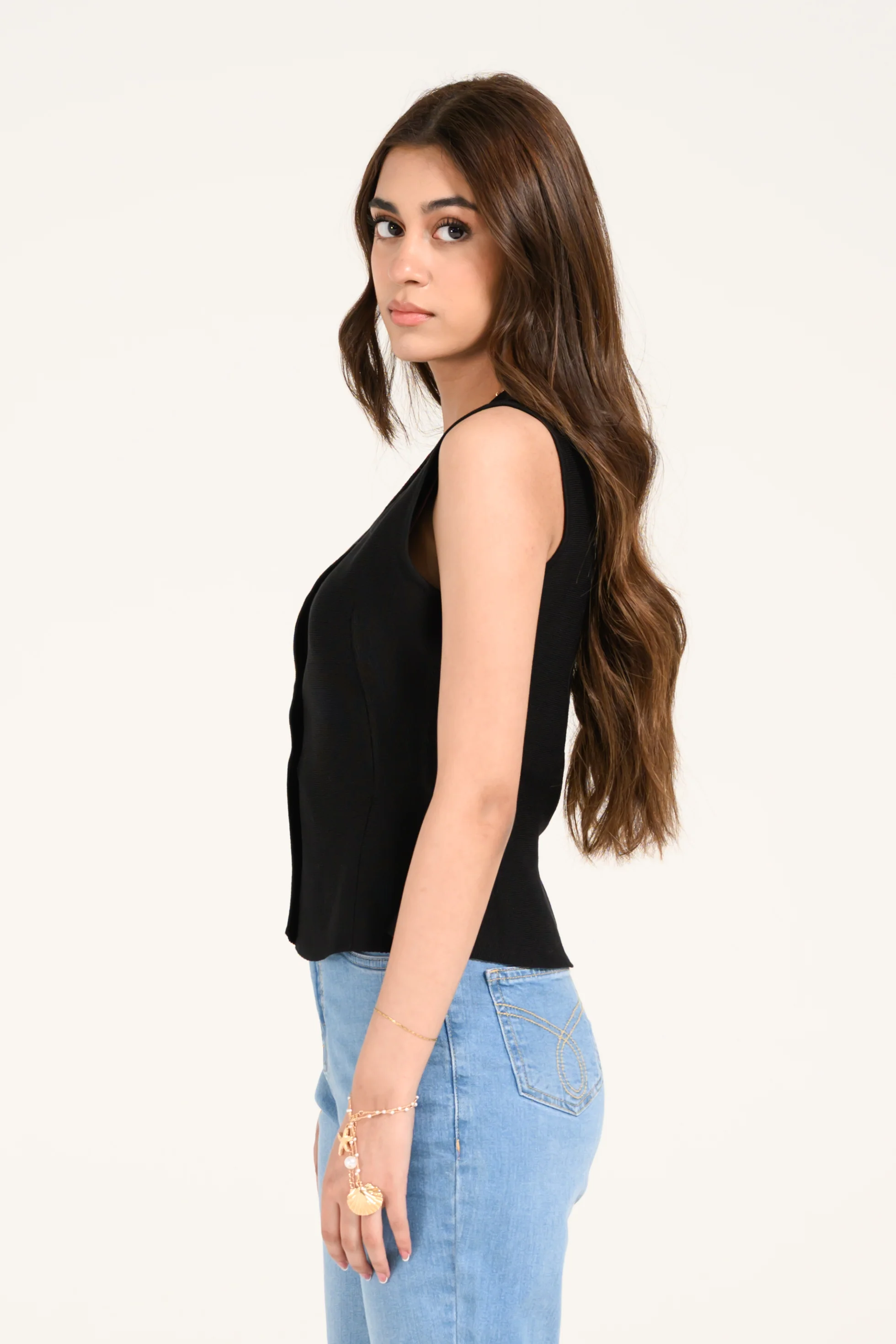 KNITTED PEPLUM TOP - Image 3