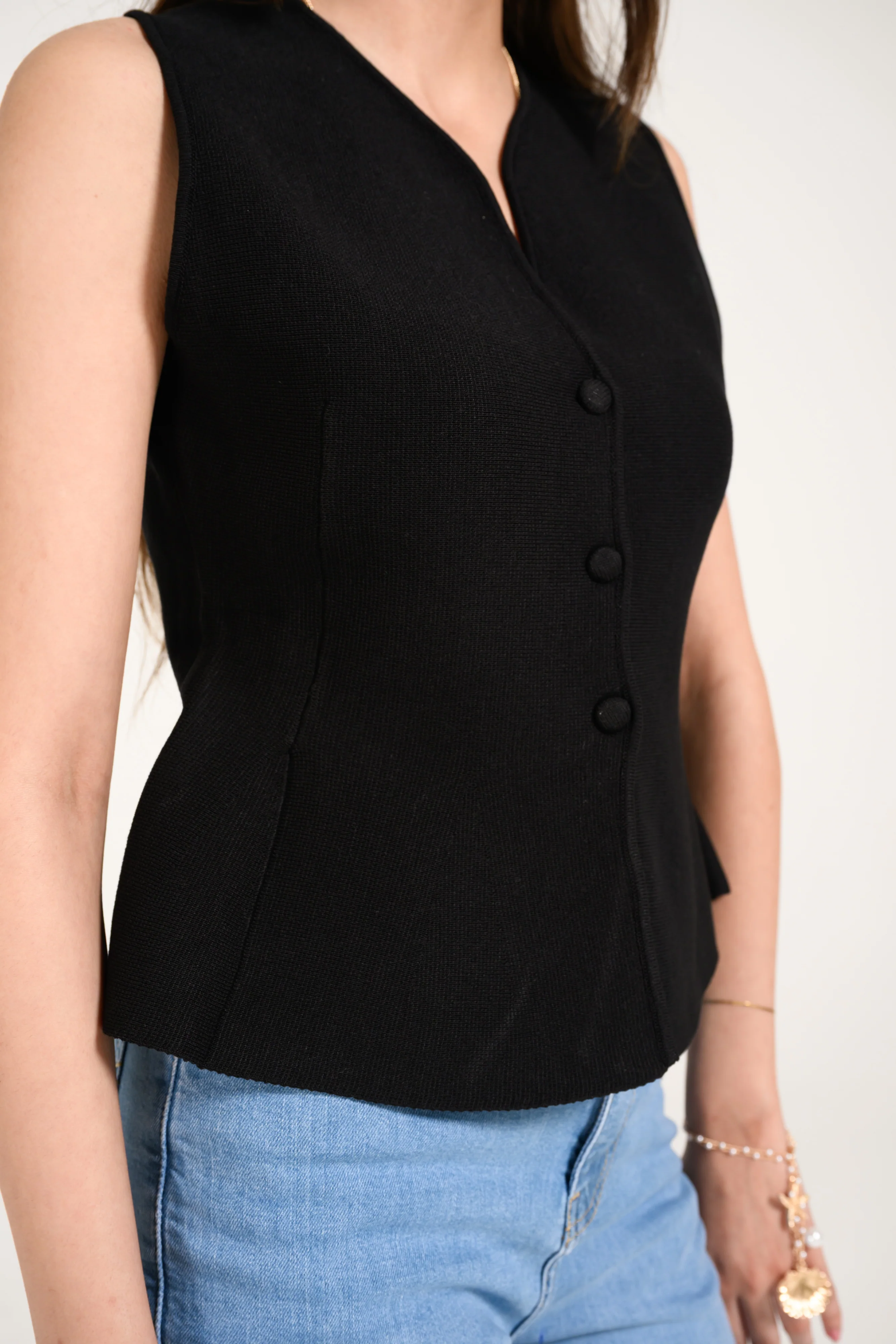 KNITTED PEPLUM TOP - Image 5