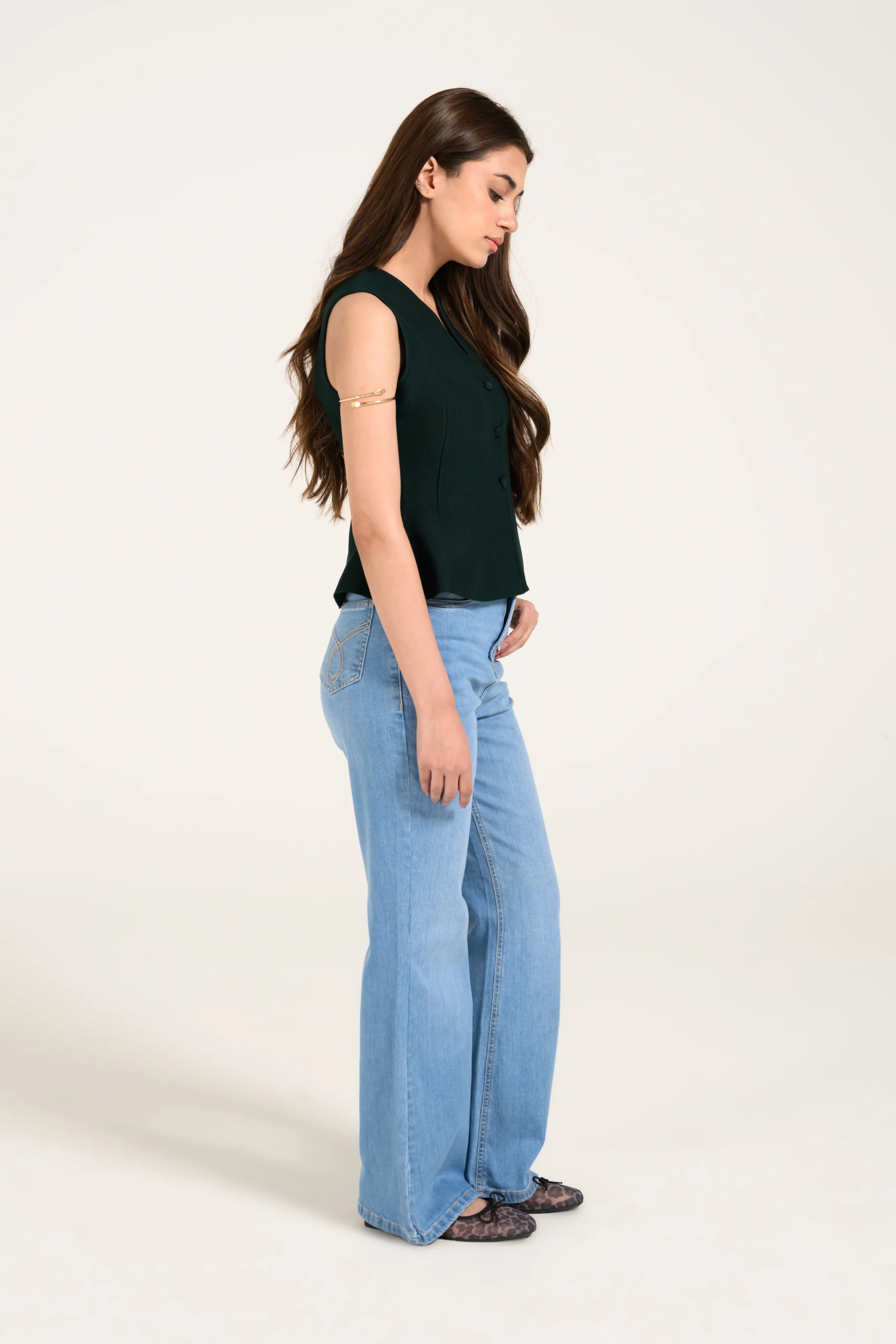 KNITTED PEPLUM TOP - Image 2