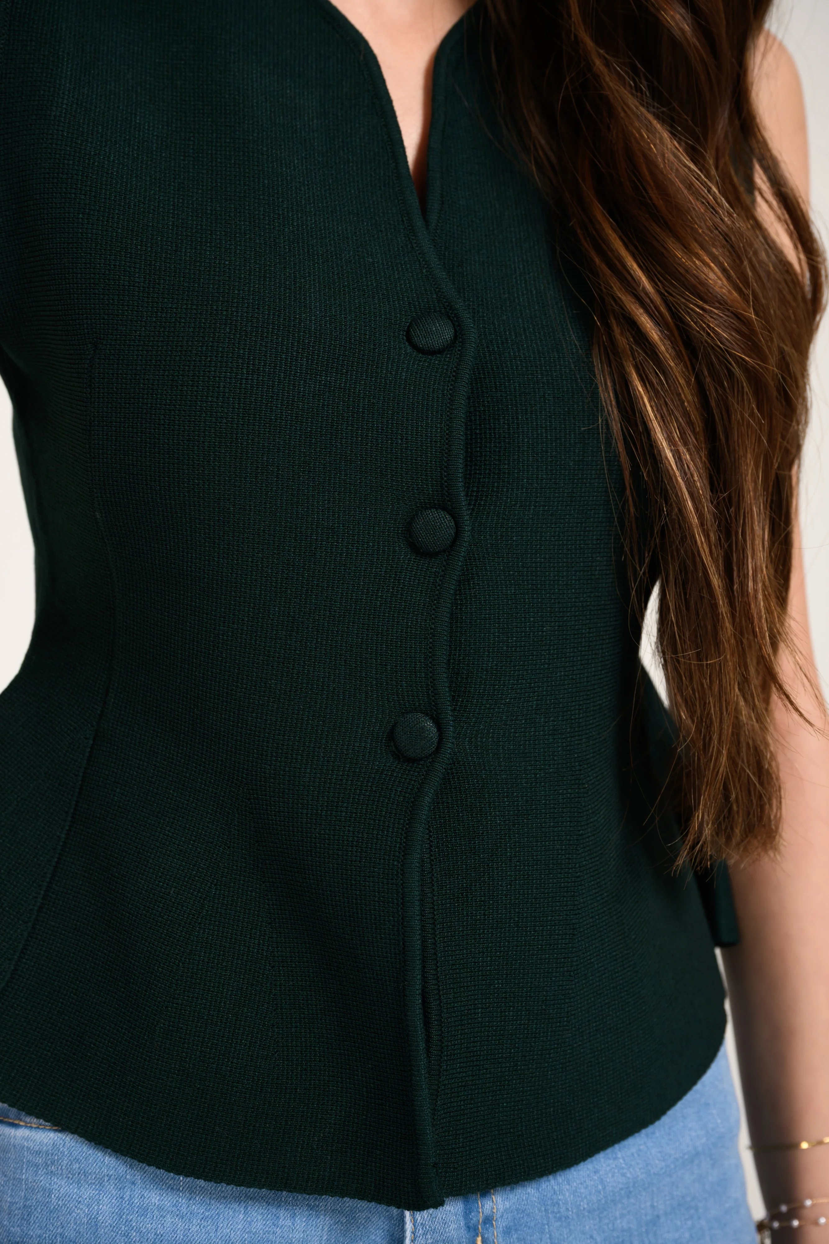 KNITTED PEPLUM TOP - Image 4