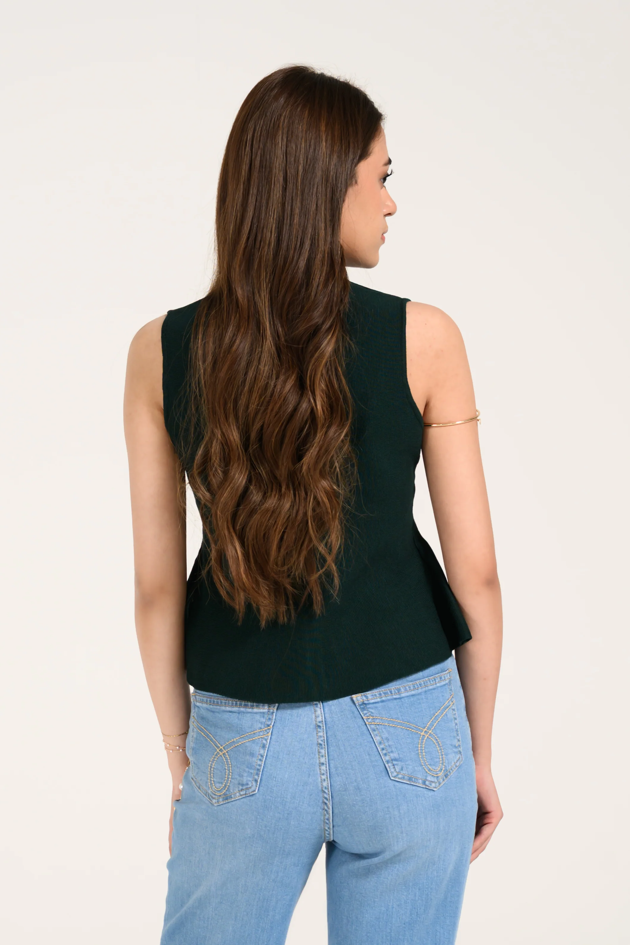 KNITTED PEPLUM TOP - Image 5