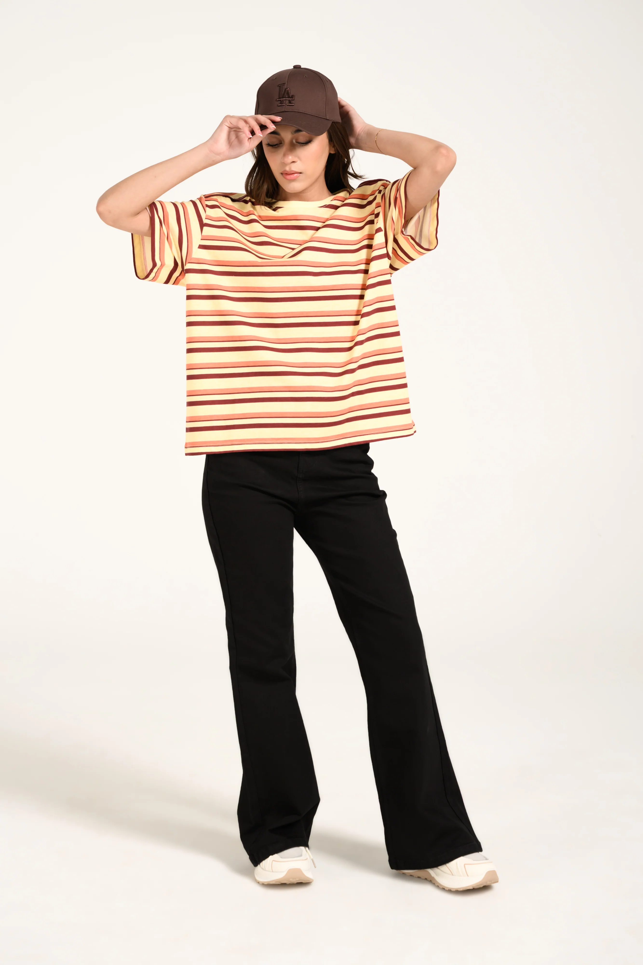 OVERSIZED STRIPED TEE - Image 4