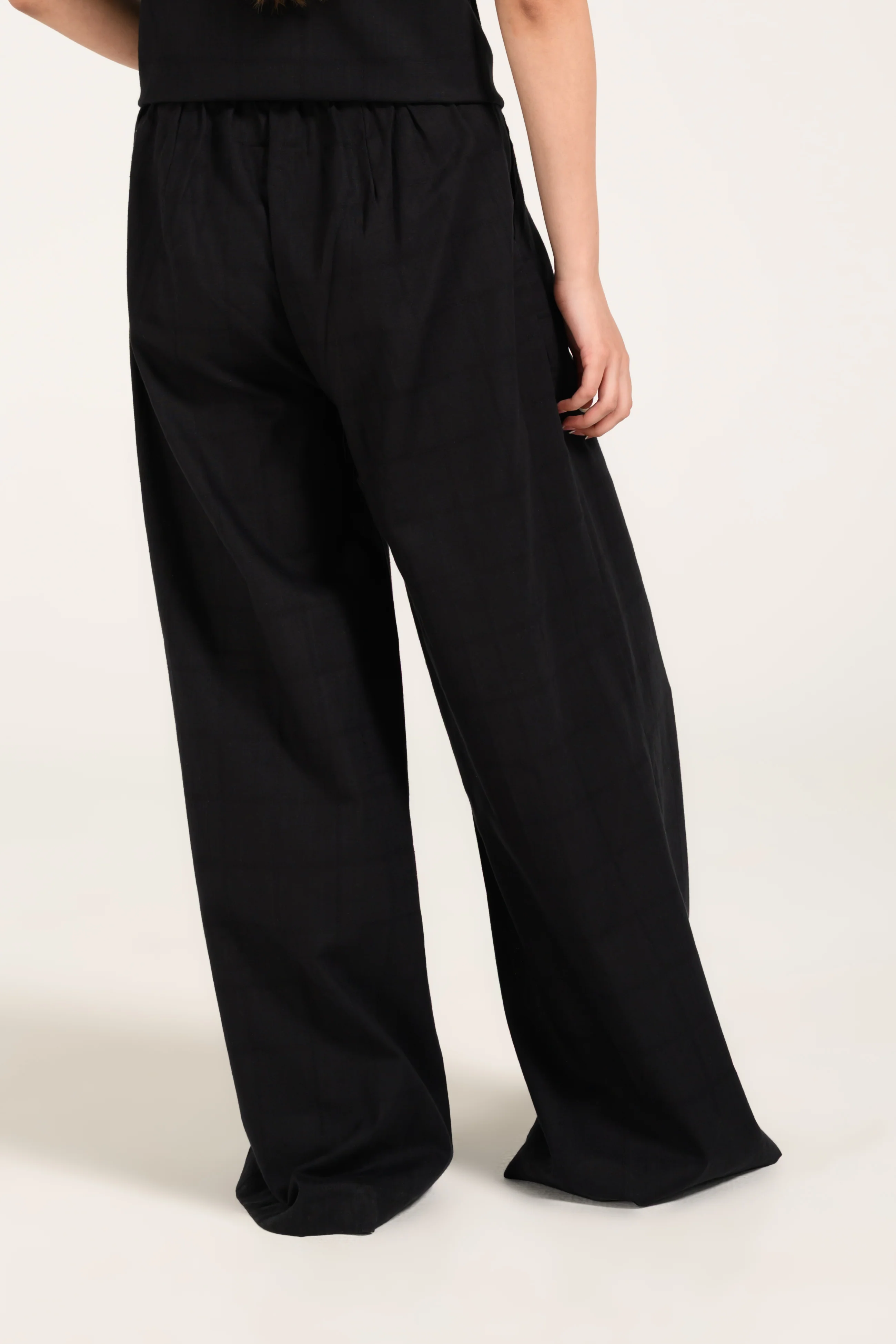 TEXTURED WIDE LEG TROUSERS - Image 3