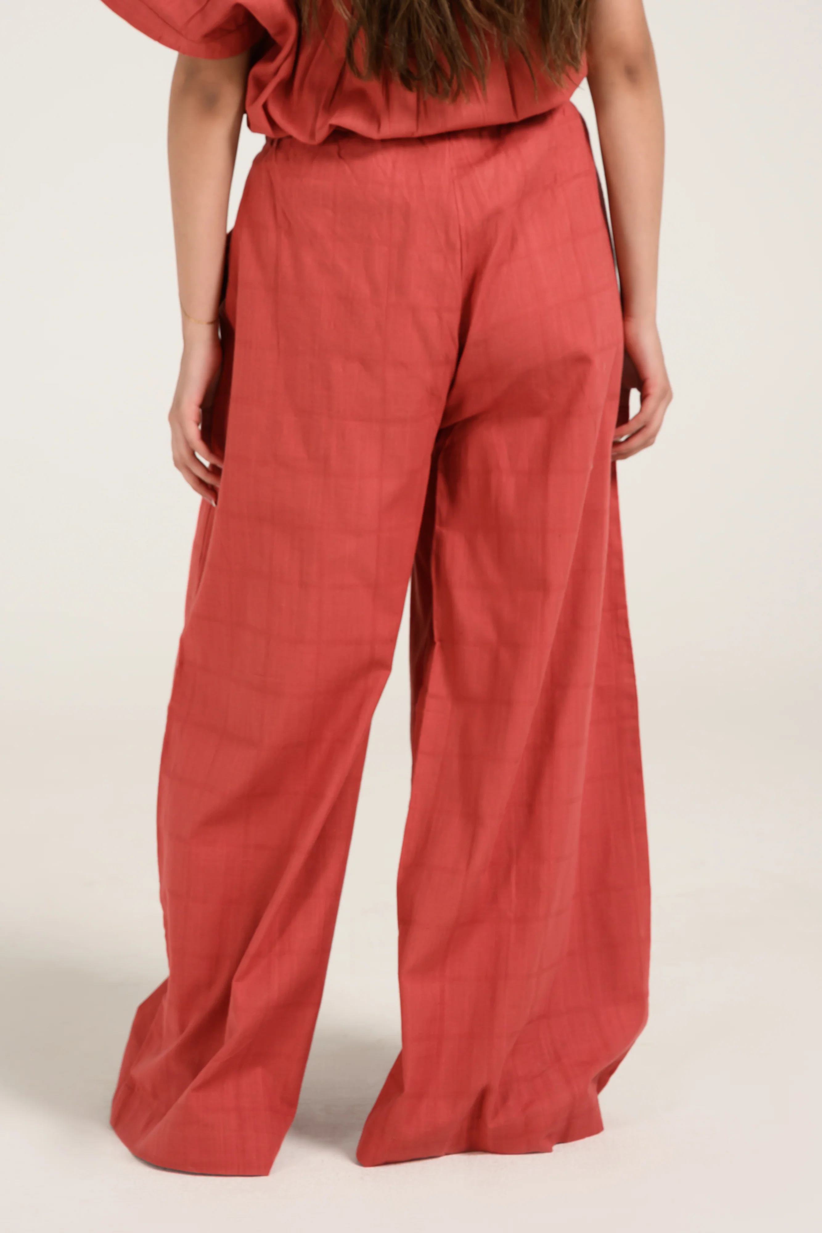 TEXTURED WIDE LEG TROUSERS - Image 3