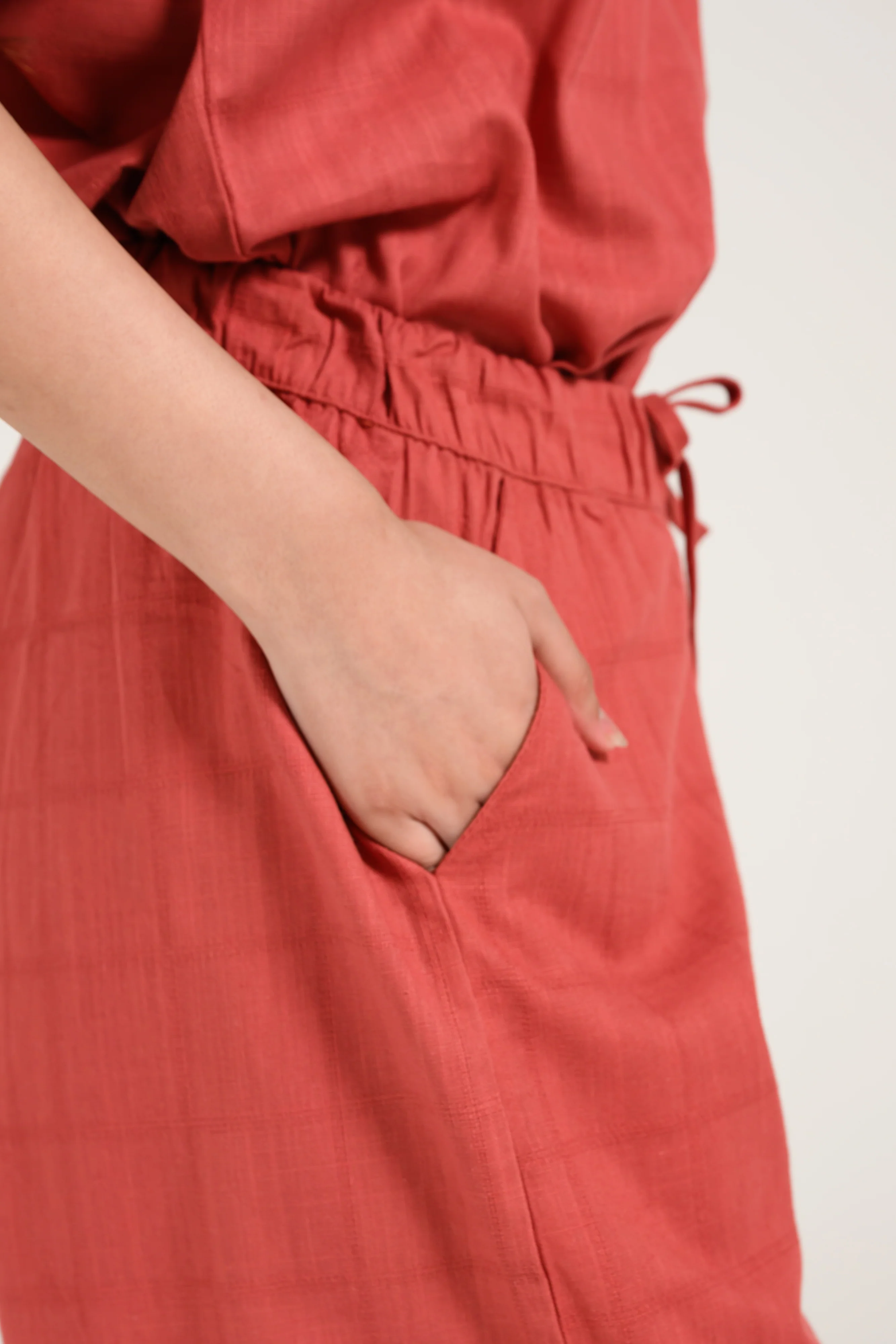 TEXTURED WIDE LEG TROUSERS - Image 4