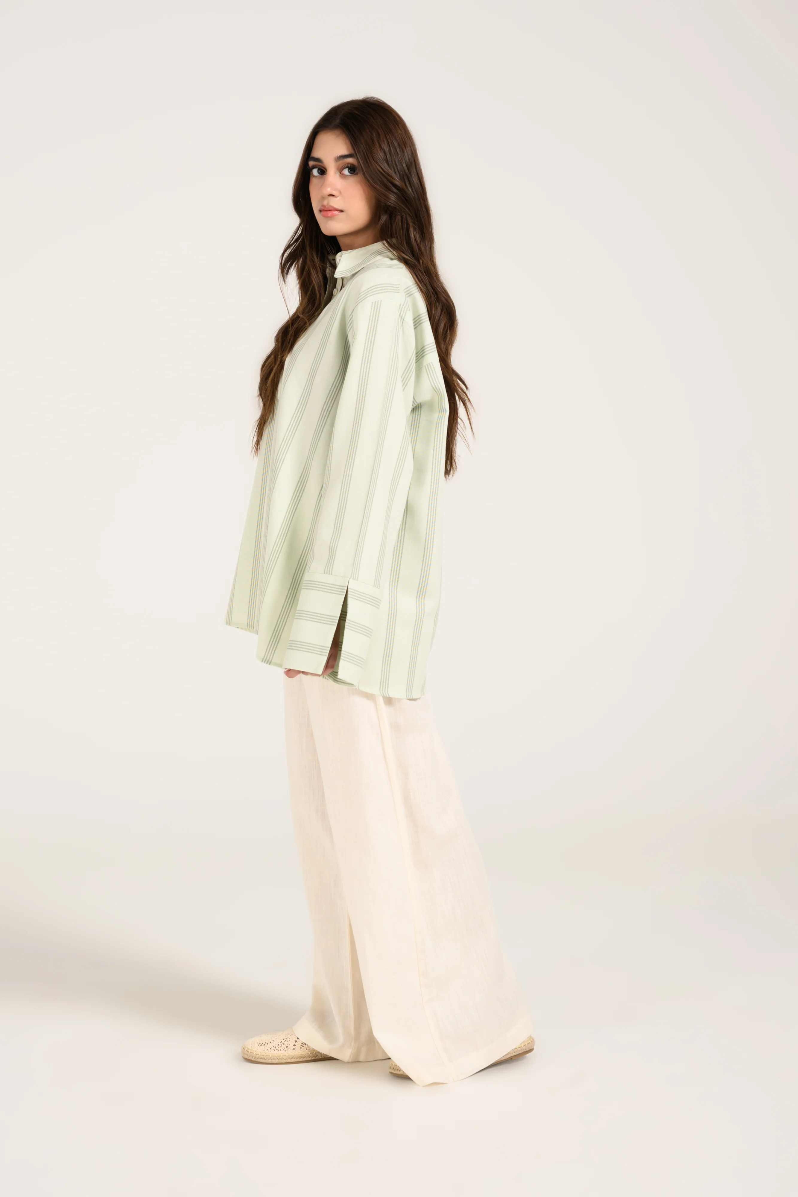 STRIPED HALF PLACKET TOP - Image 2