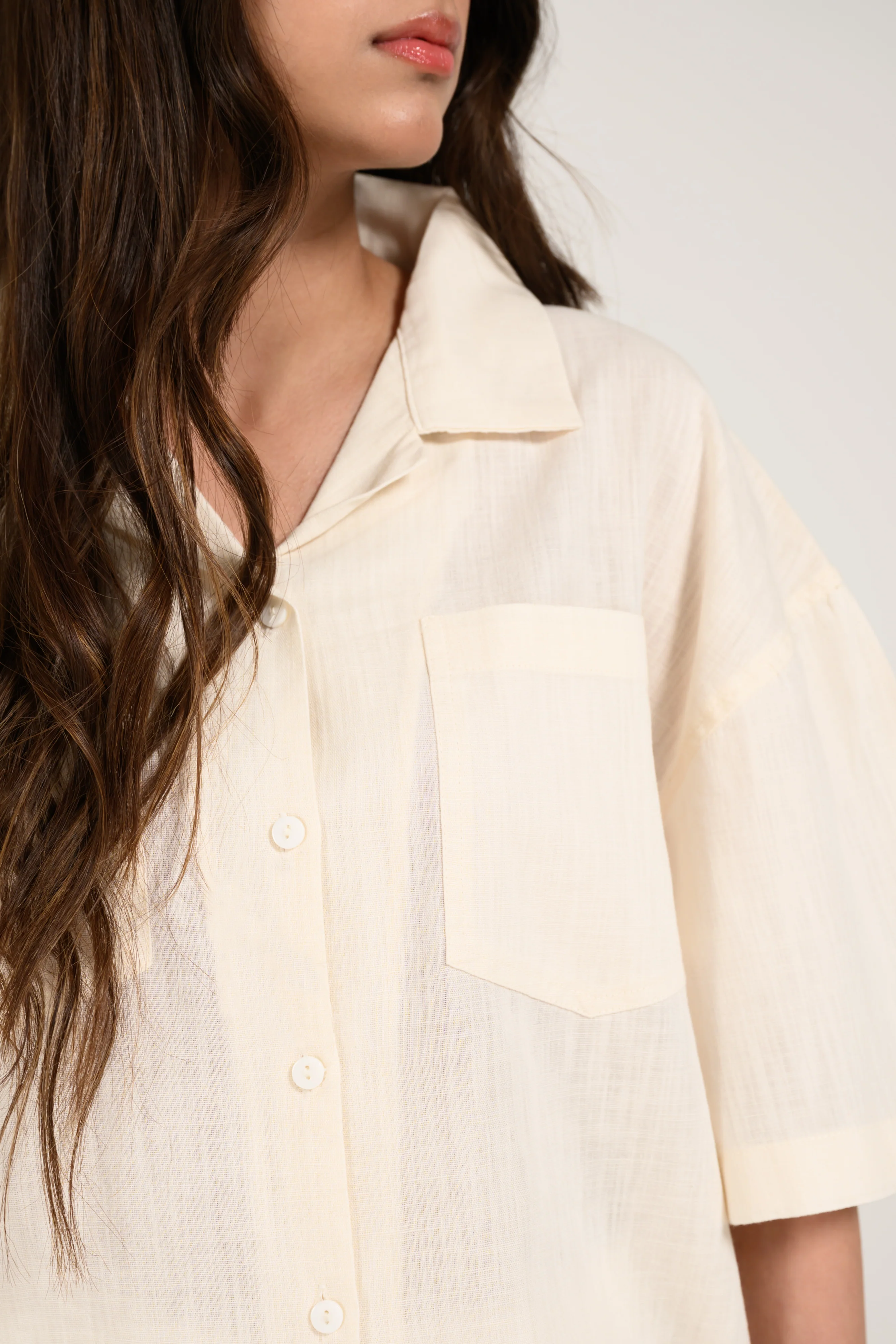 LINEN BLEND OVERSIZED TOP - Image 2