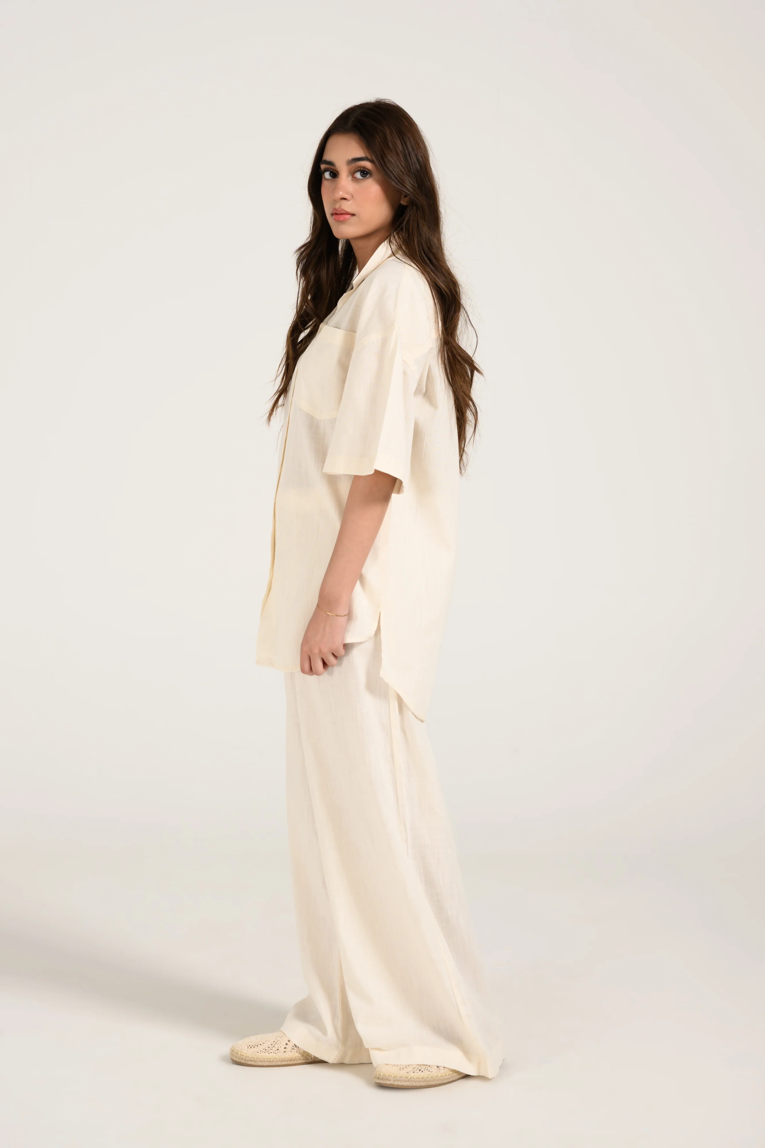 LINEN BLEND OVERSIZED TOP - Image 3
