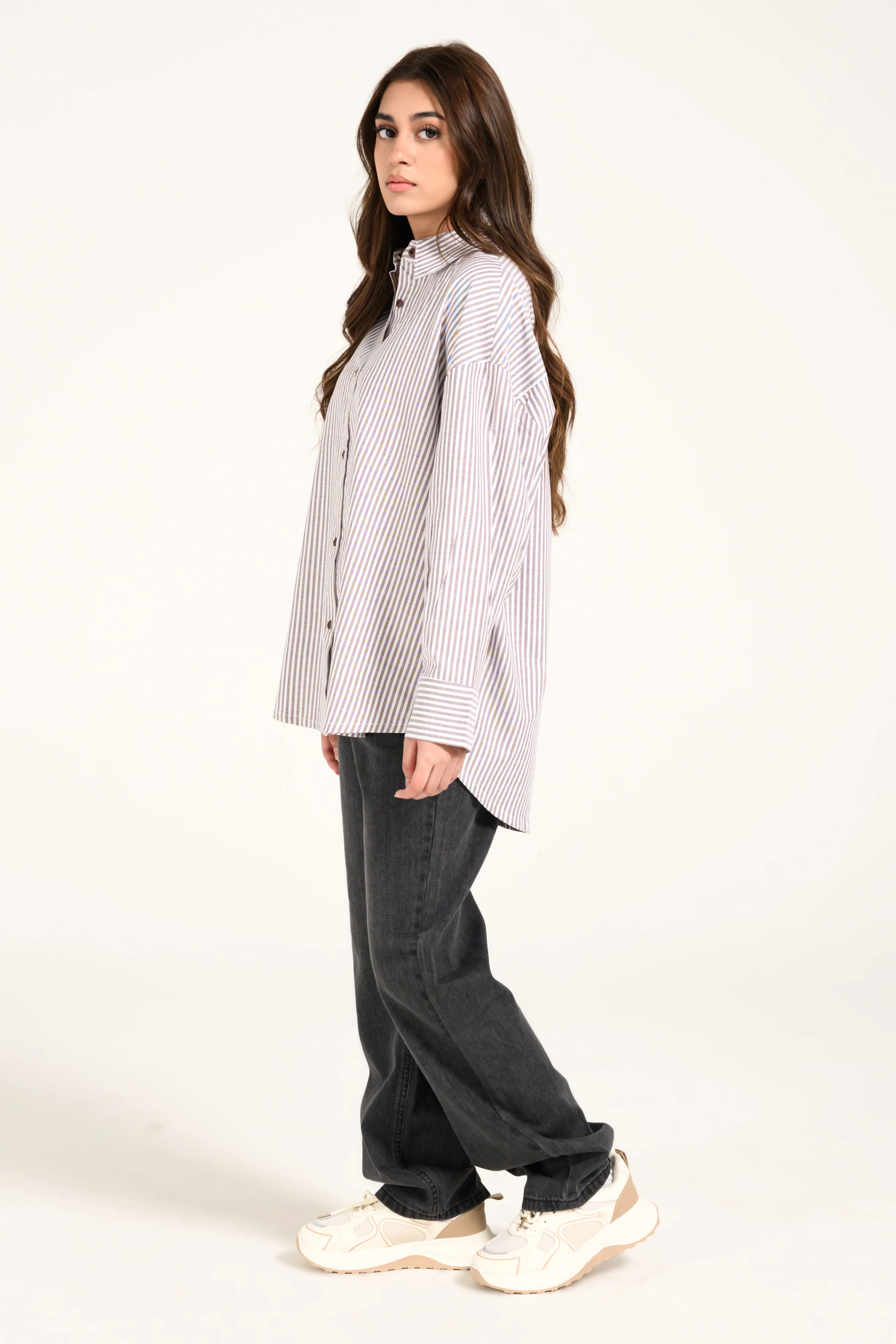 STRIPED BUTTON DOWN SHIRT - Image 2