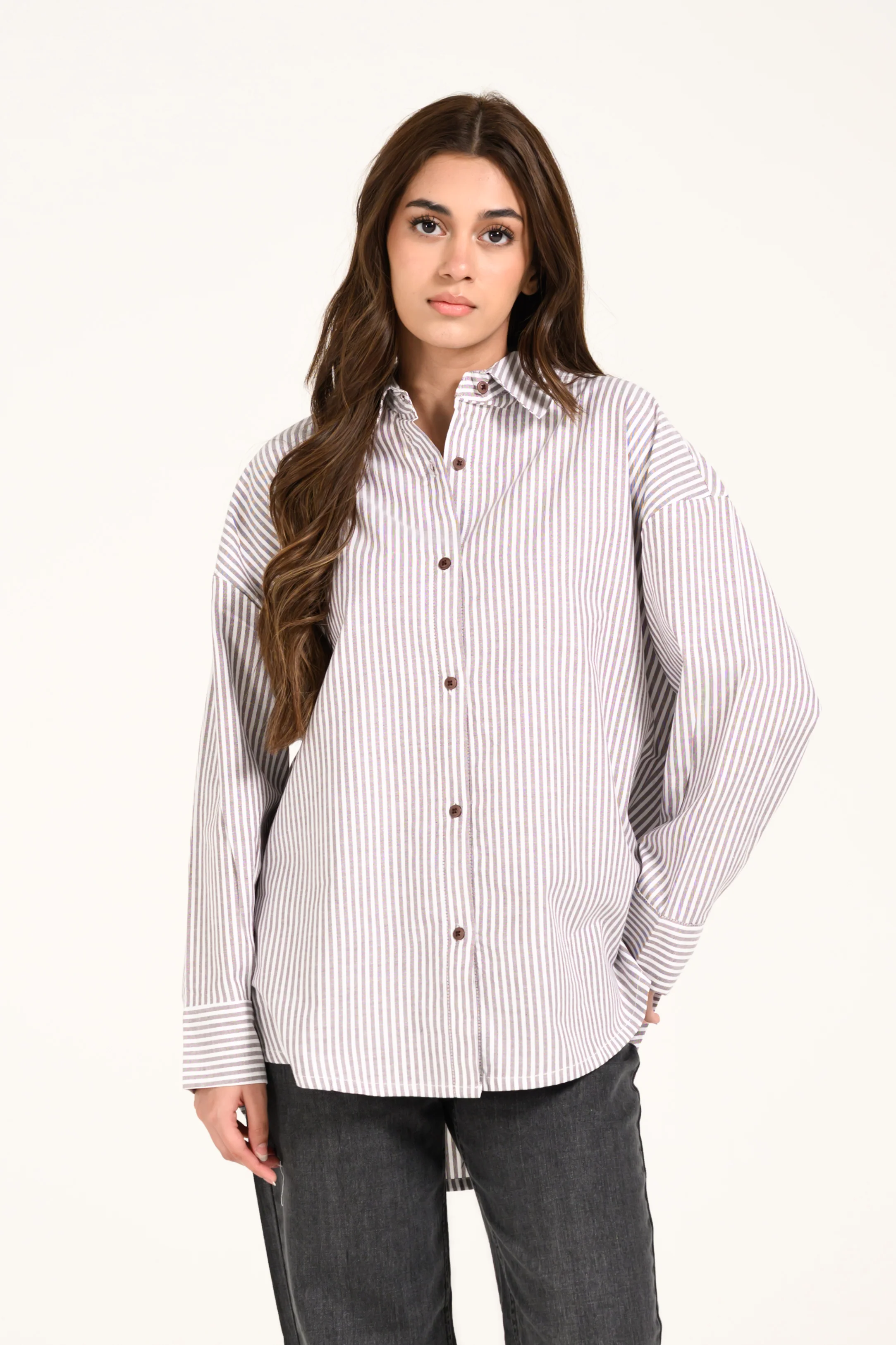 STRIPED BUTTON DOWN SHIRT - Image 3